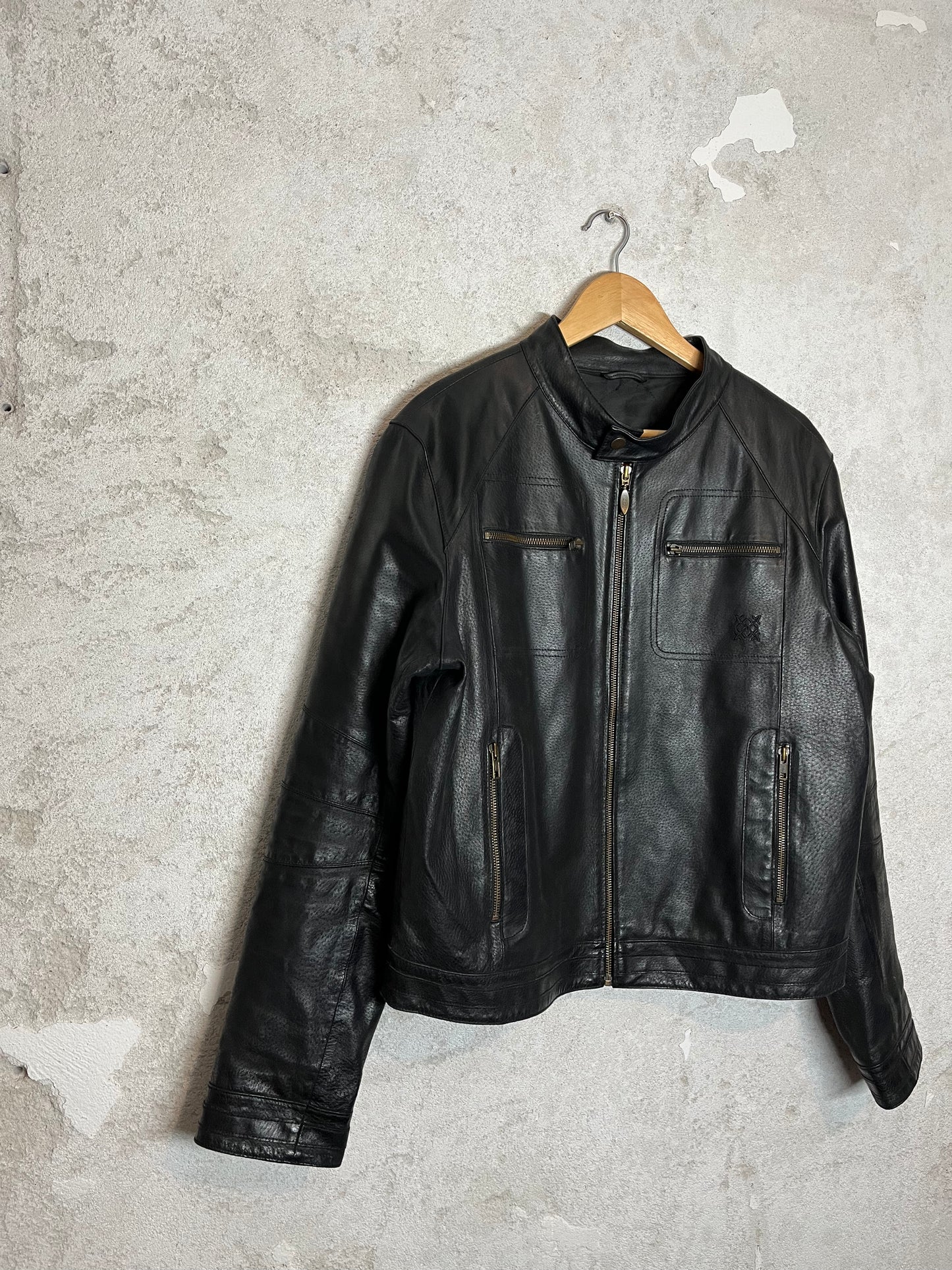 Oxbow vintage motor leather jacket - M