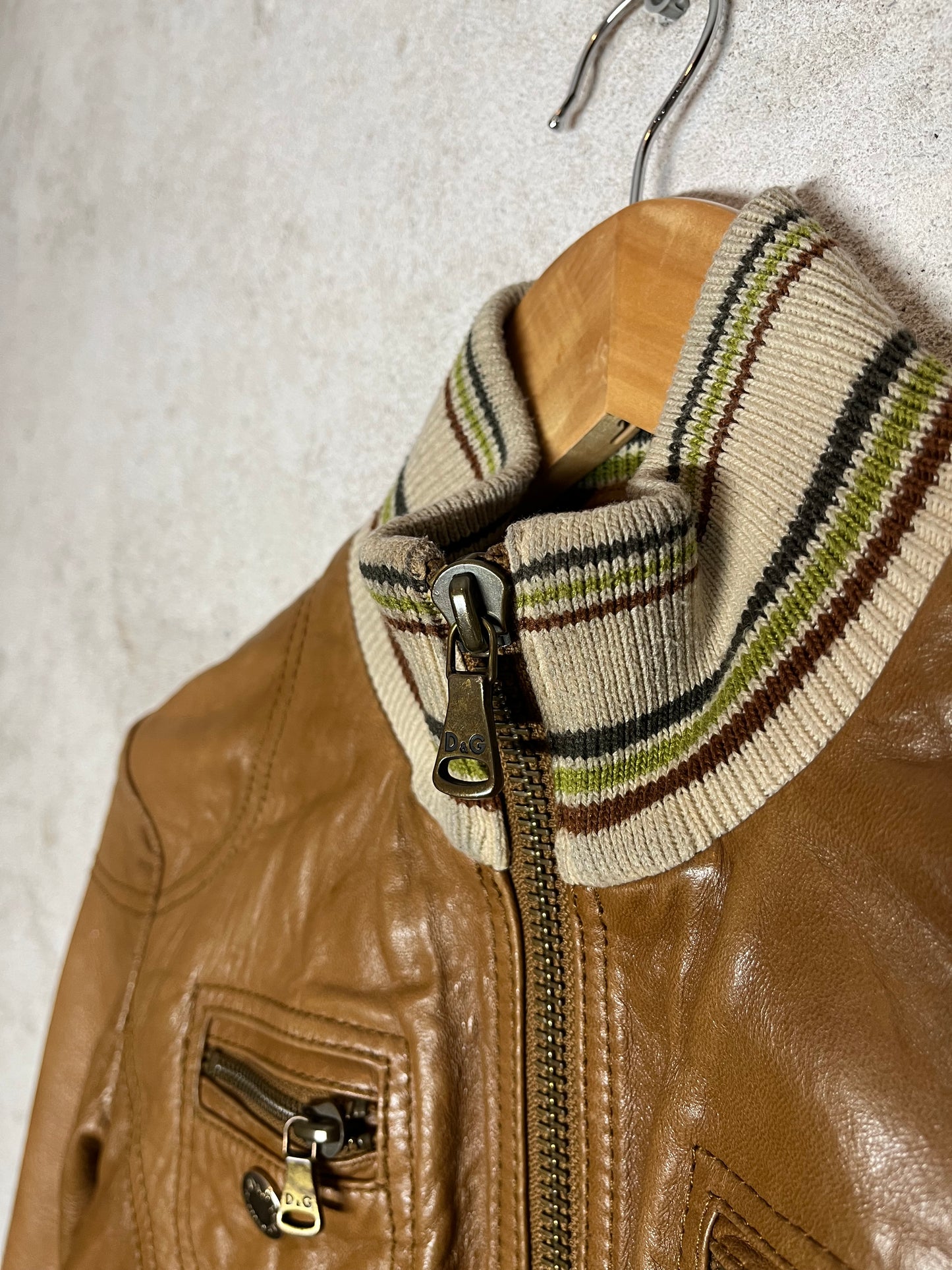 Dolce & Gabbana leather jacket - XS