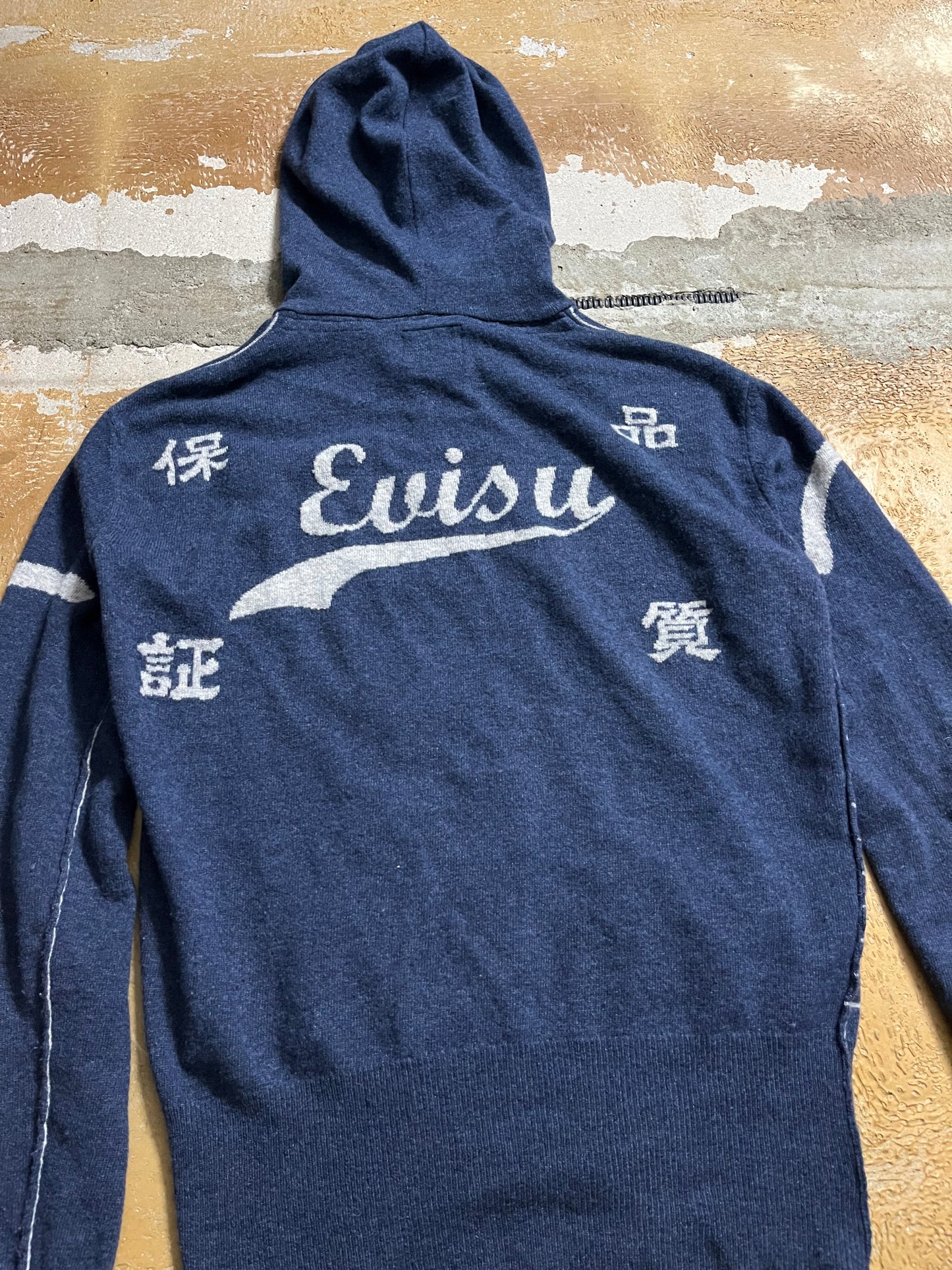 Evisu wool vintage hoodie zip-up - S