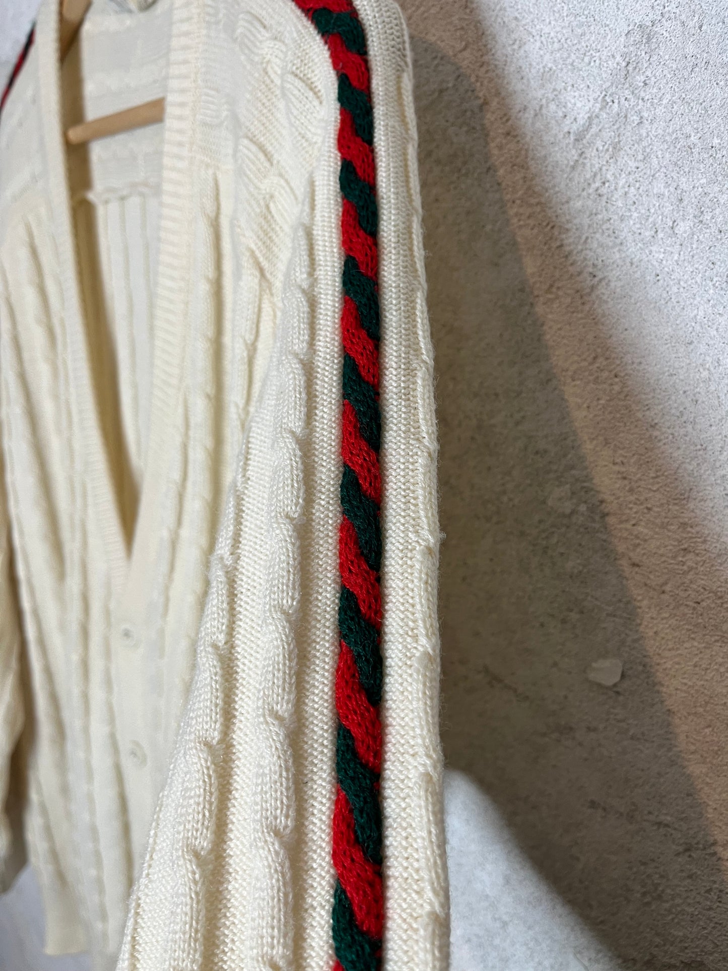 Gucci vintage retro cable knit cardigan sweater - XL/XXL
