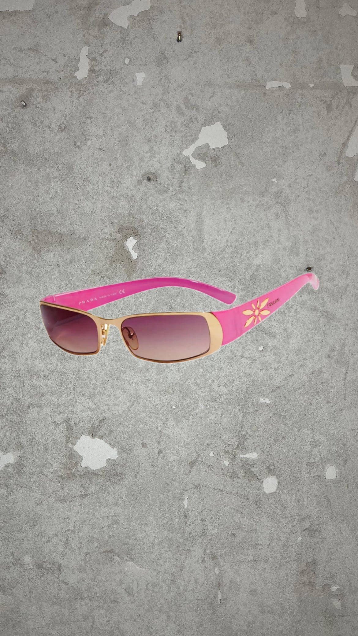Vintage Prada pink sunglasses with box
