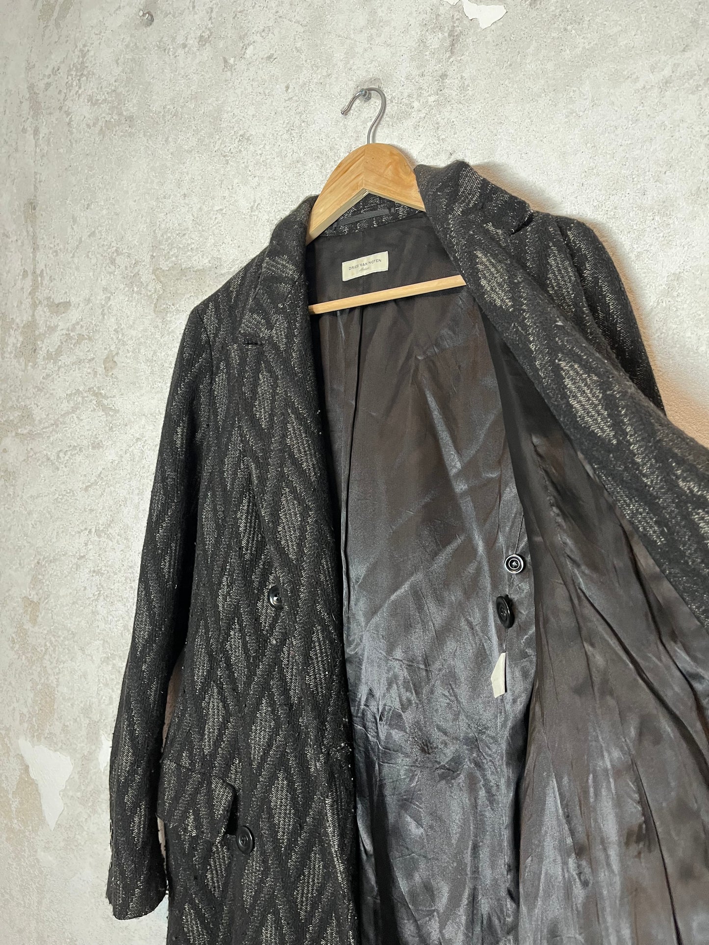 Dries van Noten trenchcoat wool designer jacket - M