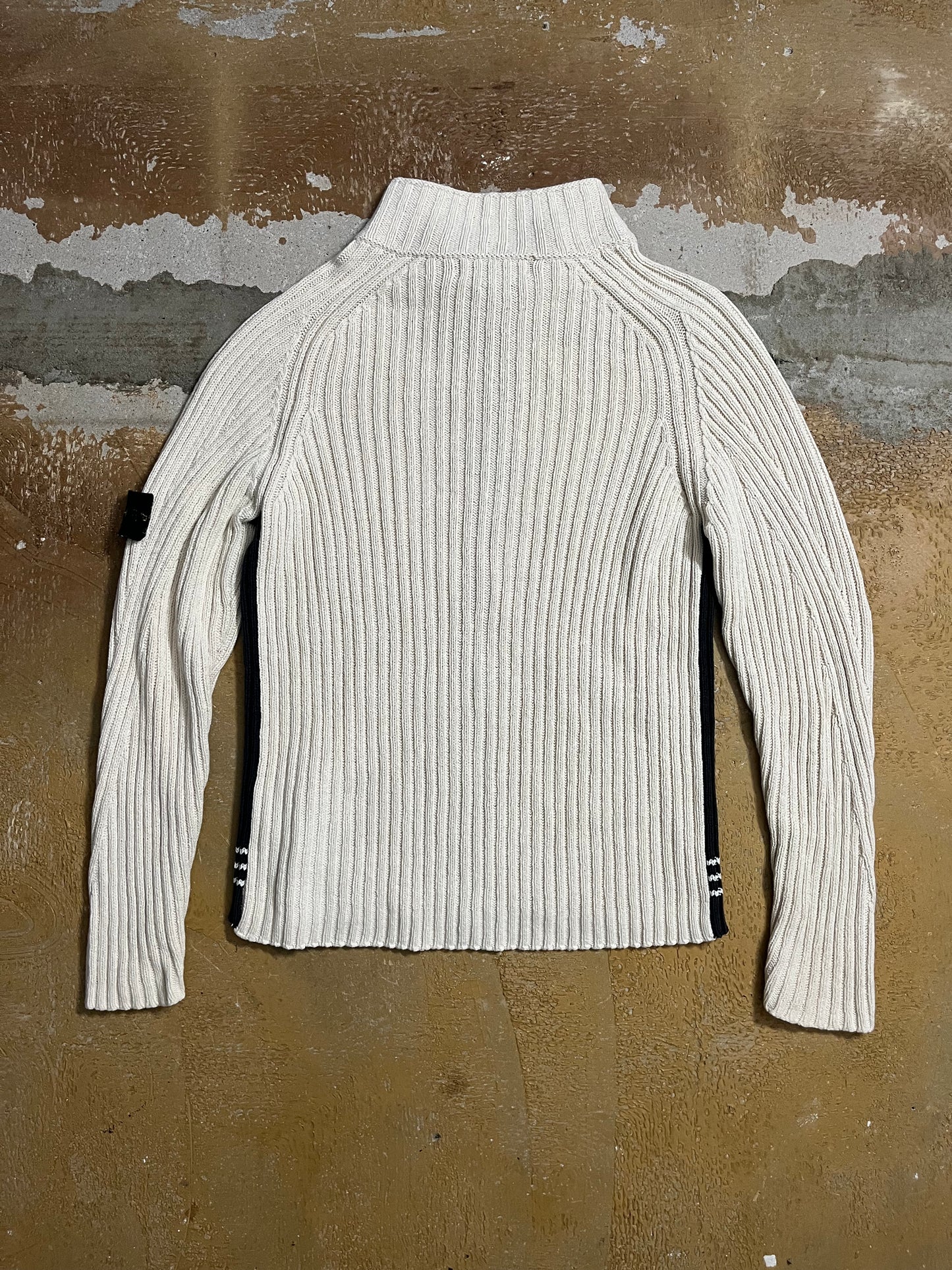 Stone Island white knit sweater - M