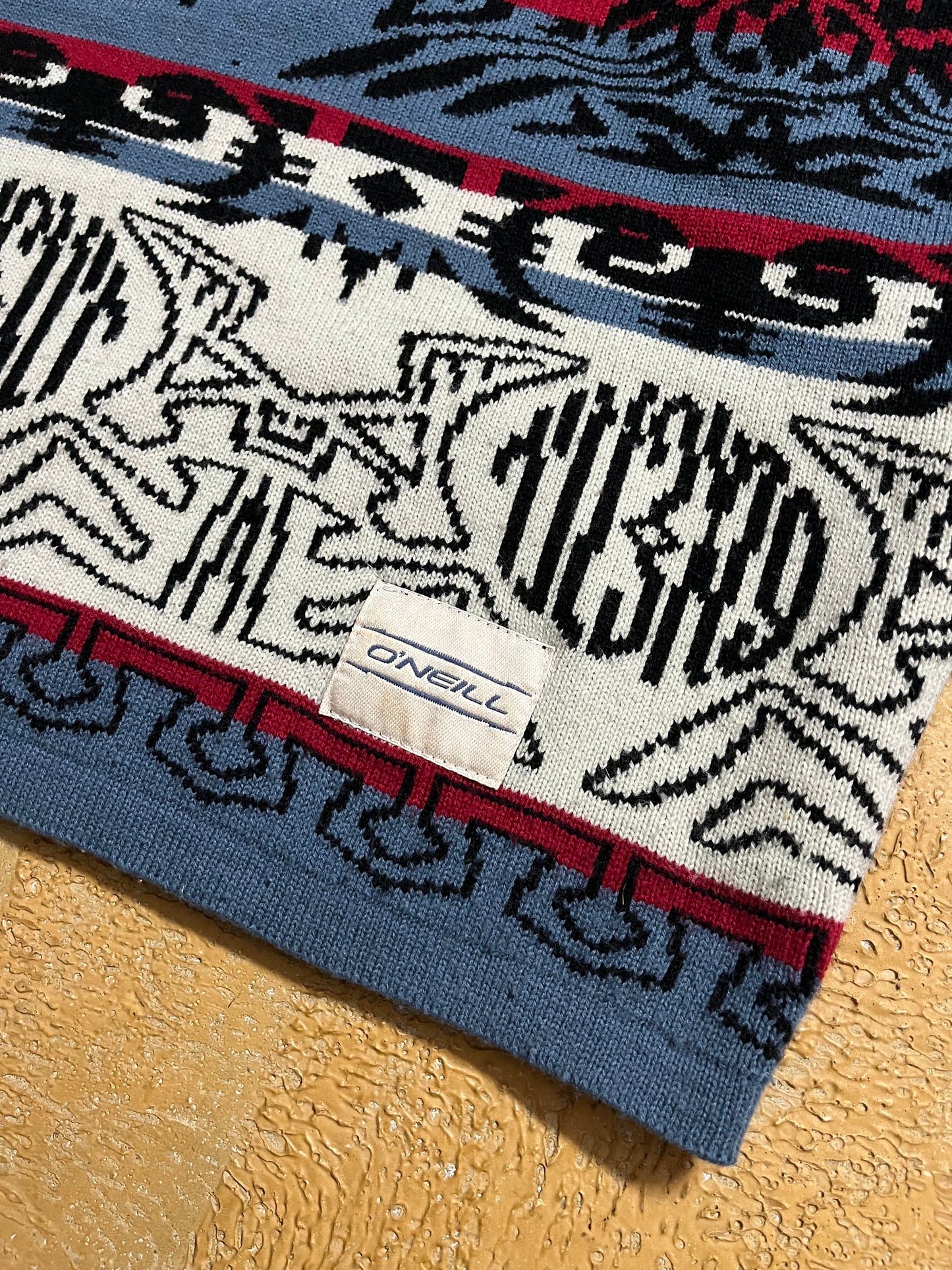 O’neill rare vintage reversible heavy knit sweater - L