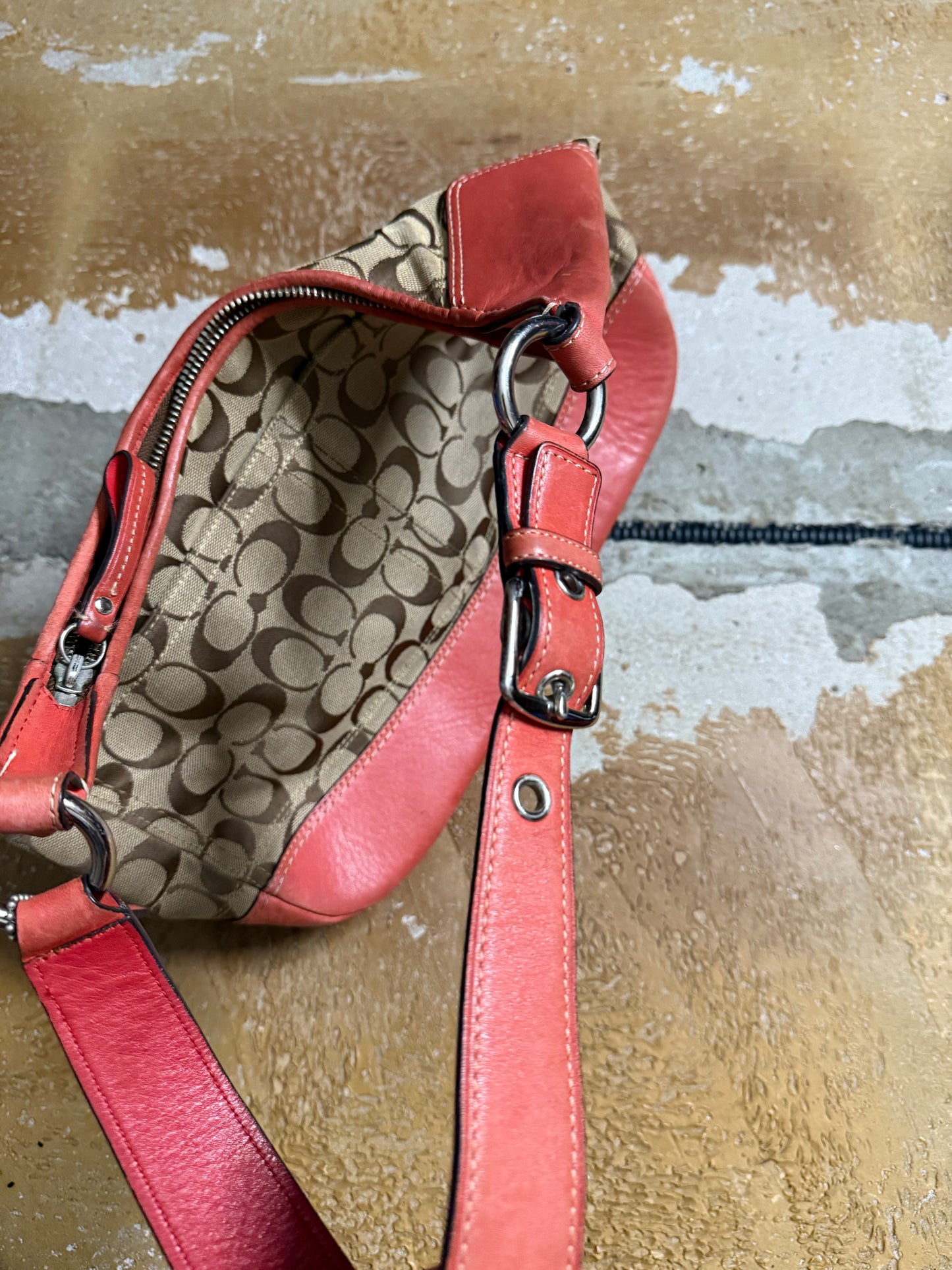 Coach Signature Hampton Hobo Handbag