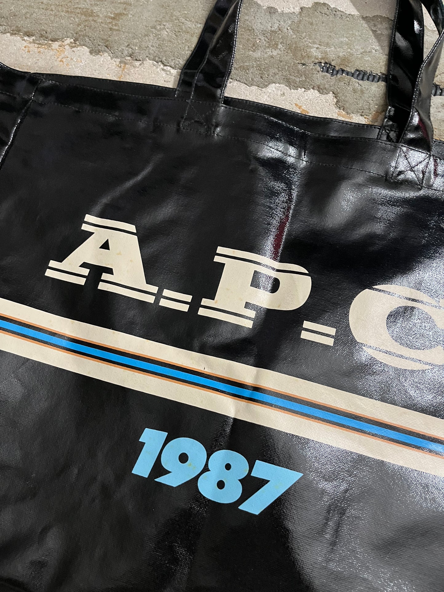 A.P.C. laminated tote bag