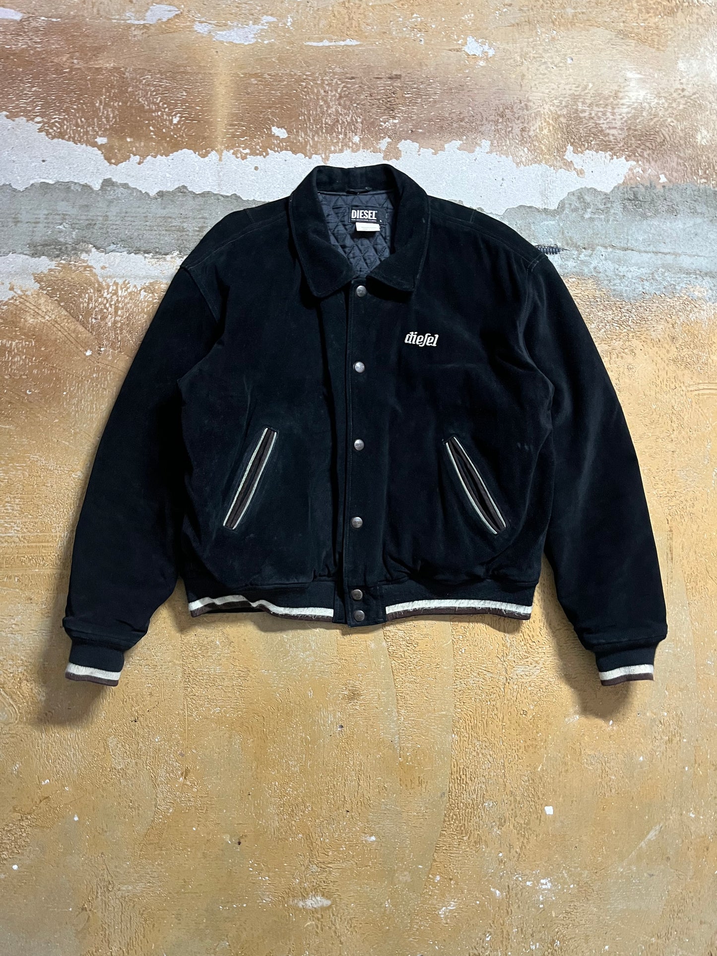 Diesel leather bomber jacket - S