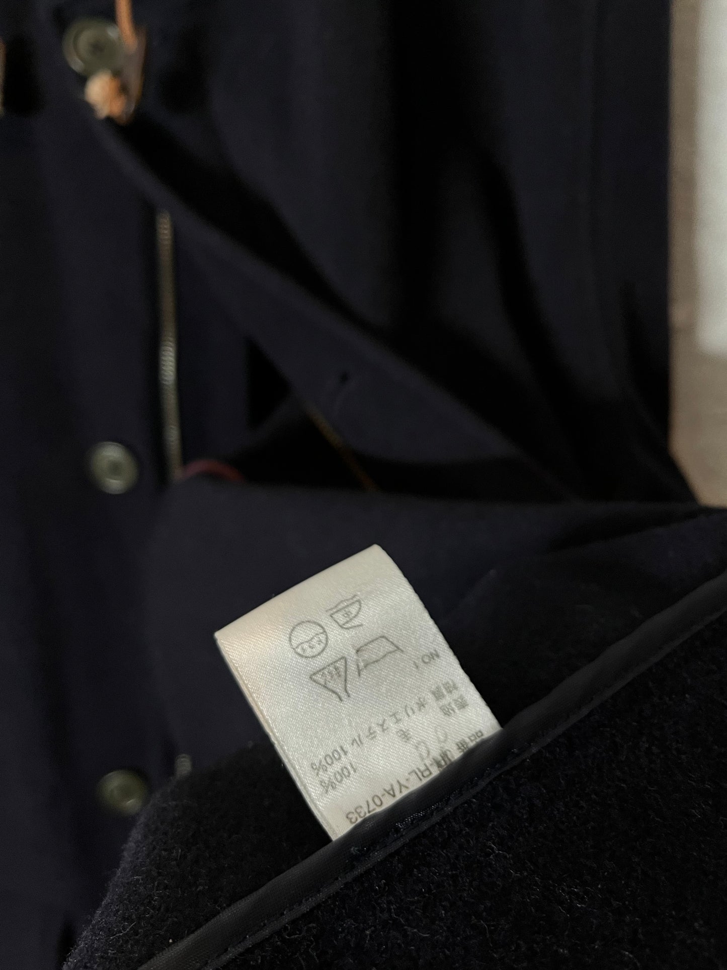 100% Wool Ralph Lauren from Japan Winter Trench Coat - L