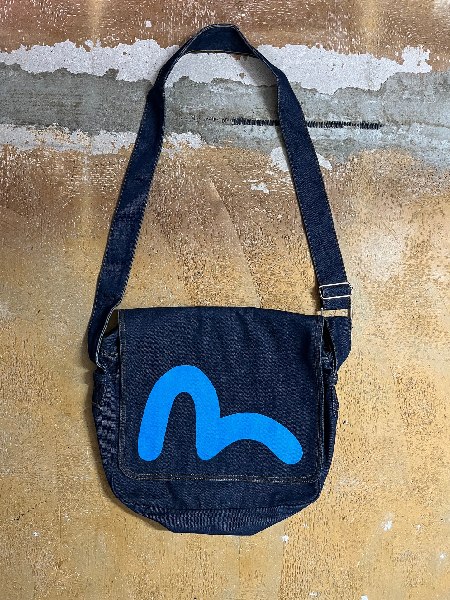 Evisu vintage japanese denim shoulder bag
