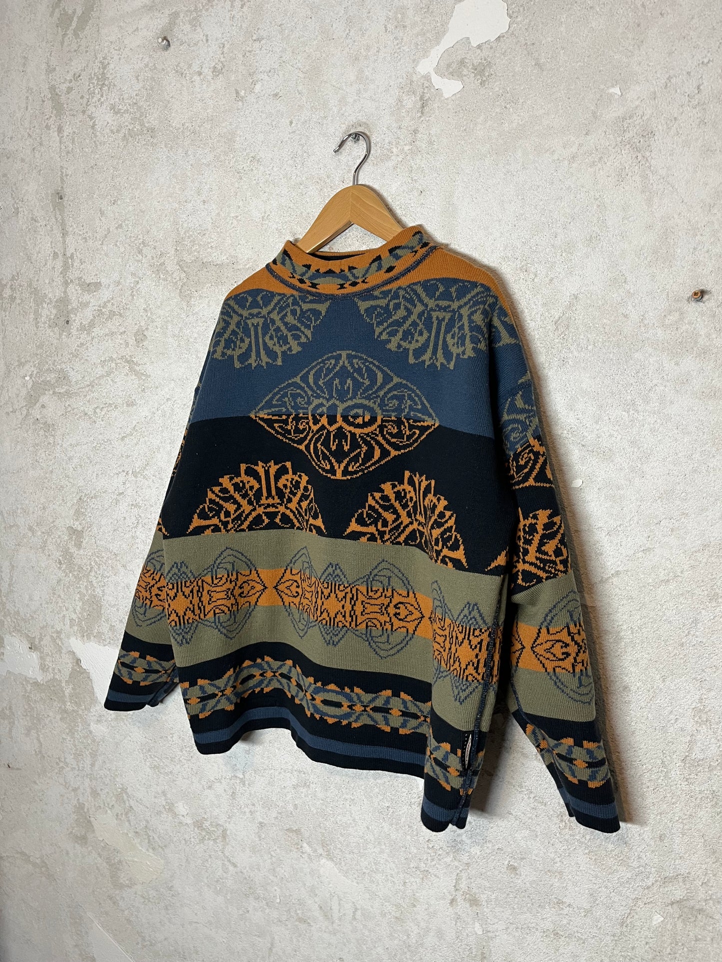 O’neill rare vintage reversible funky knit sweater - M