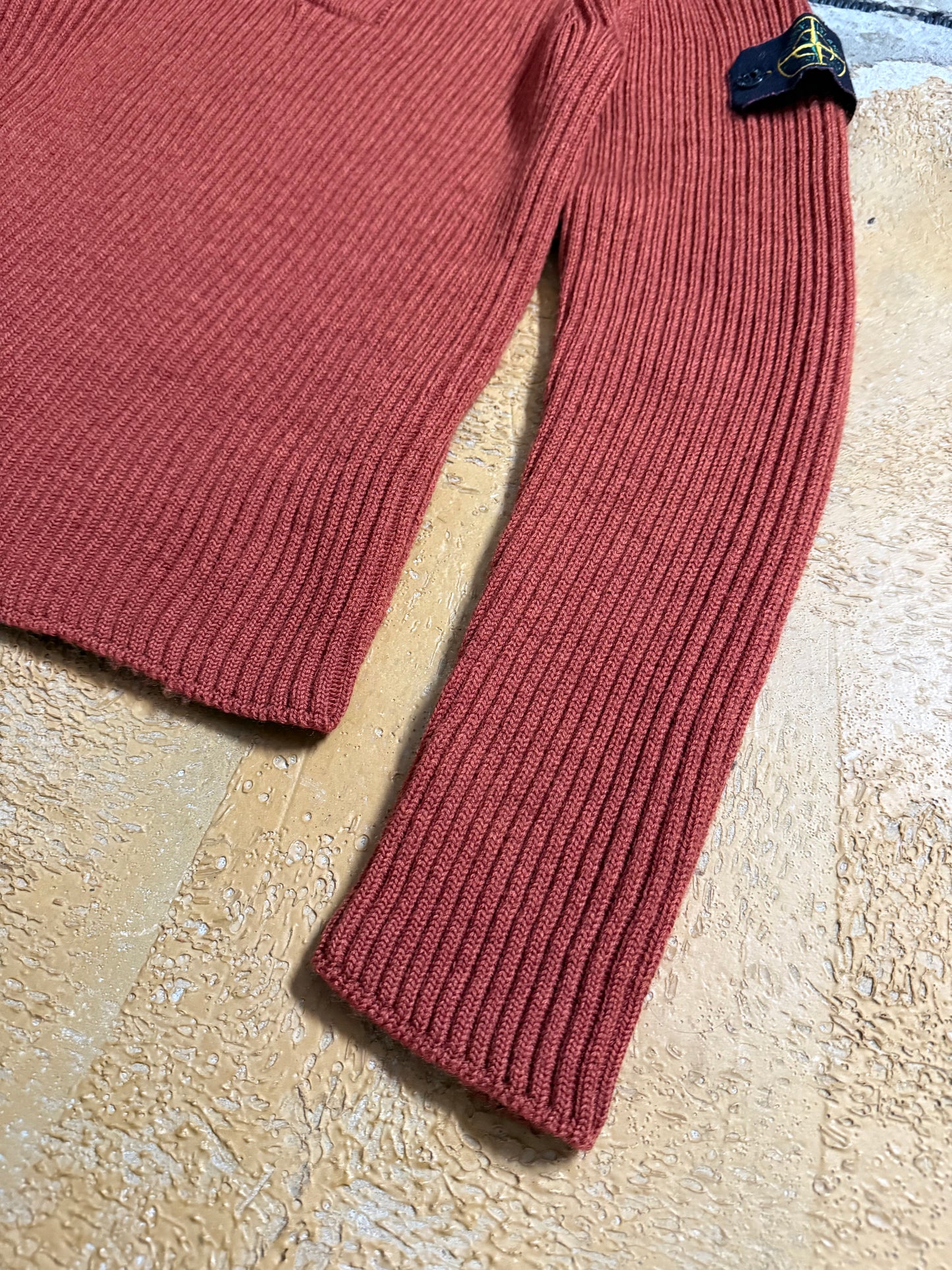 Stone Island orange knit sweatshirt - S