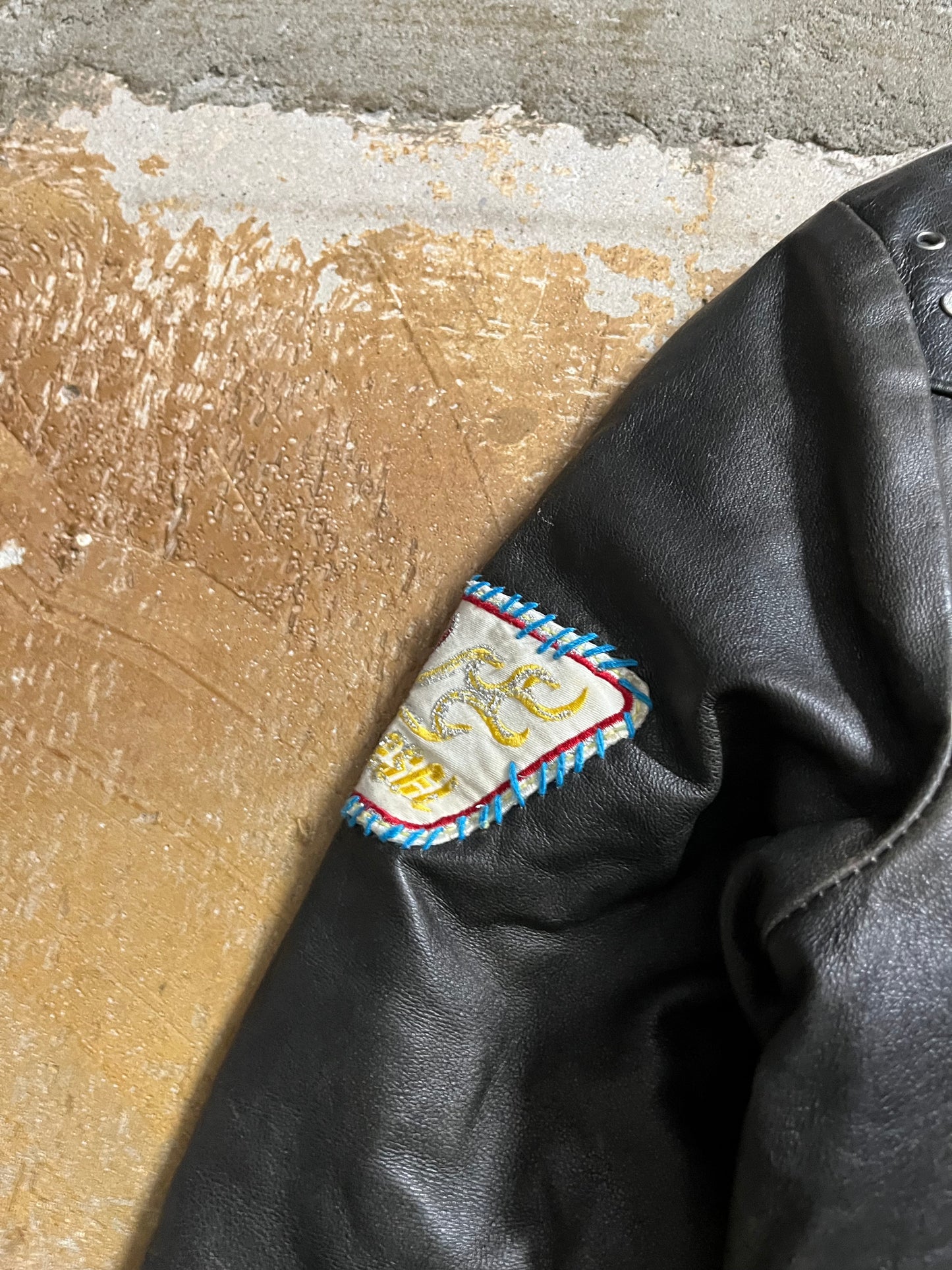 Diesel vintage leather motor jacket - S