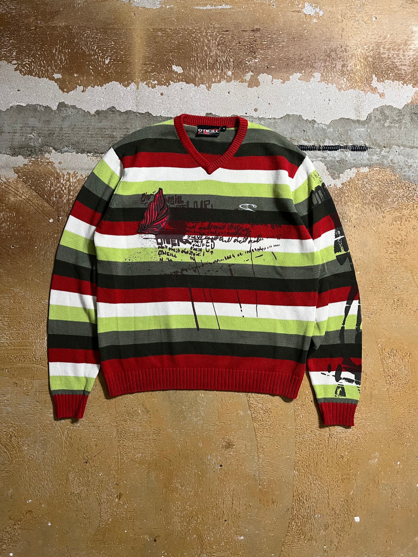 O’neill vintage striped knit sweater - M