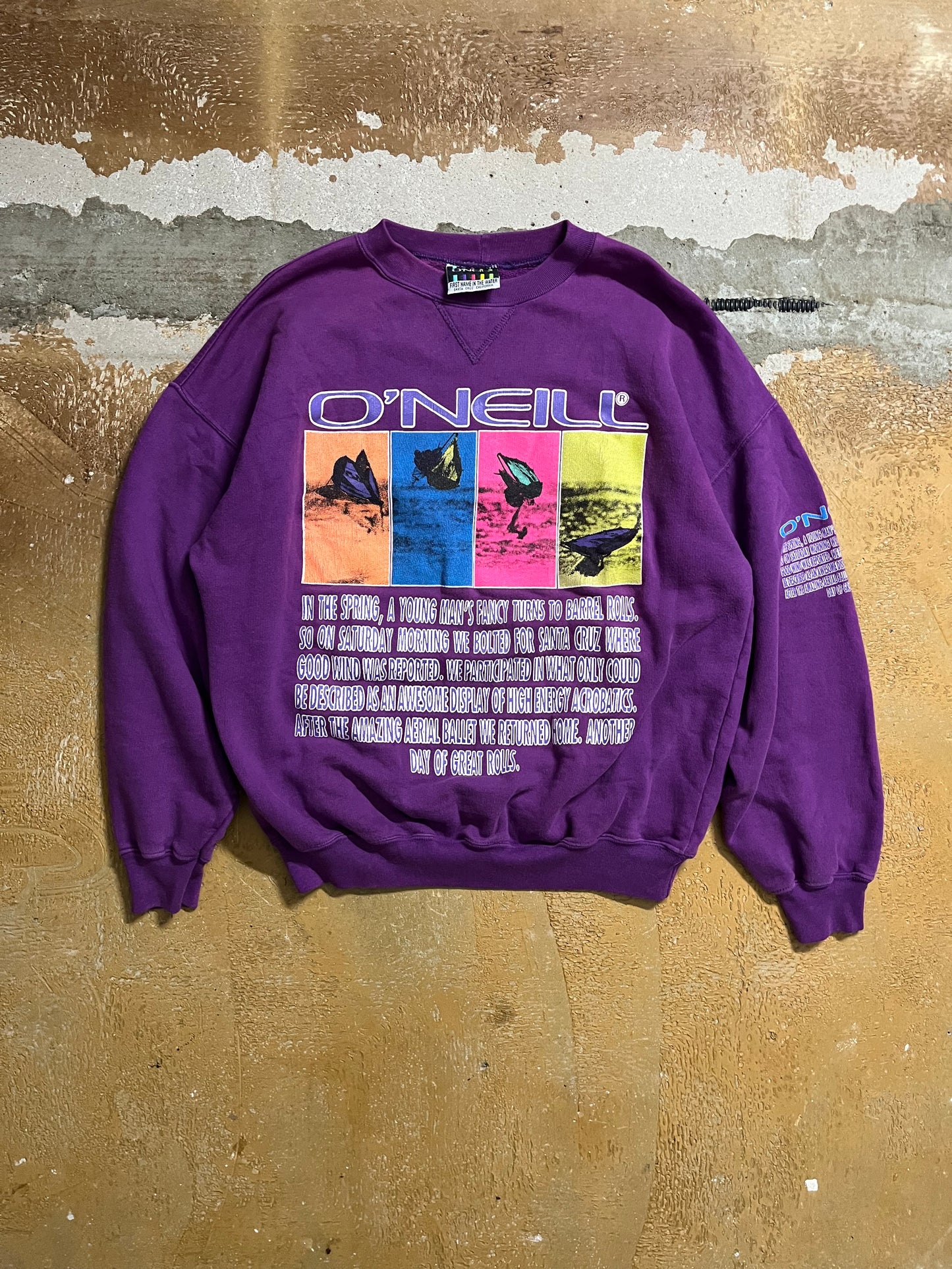 O’neill vintage Rare surf graphic sweater - M