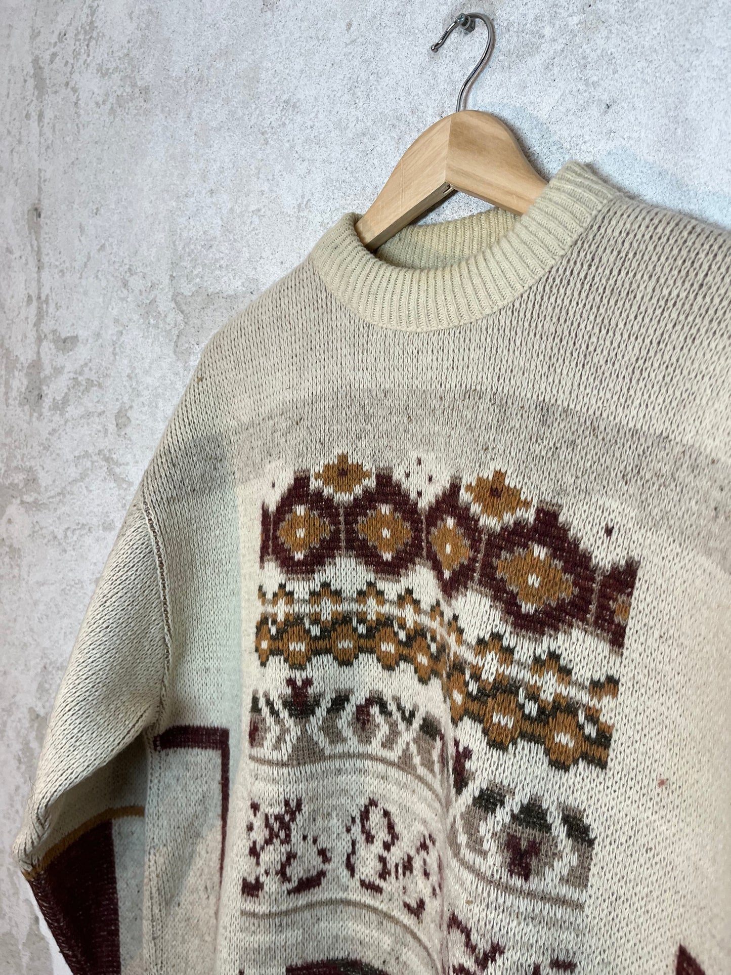 Oxbow vintage 90s heavy retro wool knit ski snowboard sweatshirt