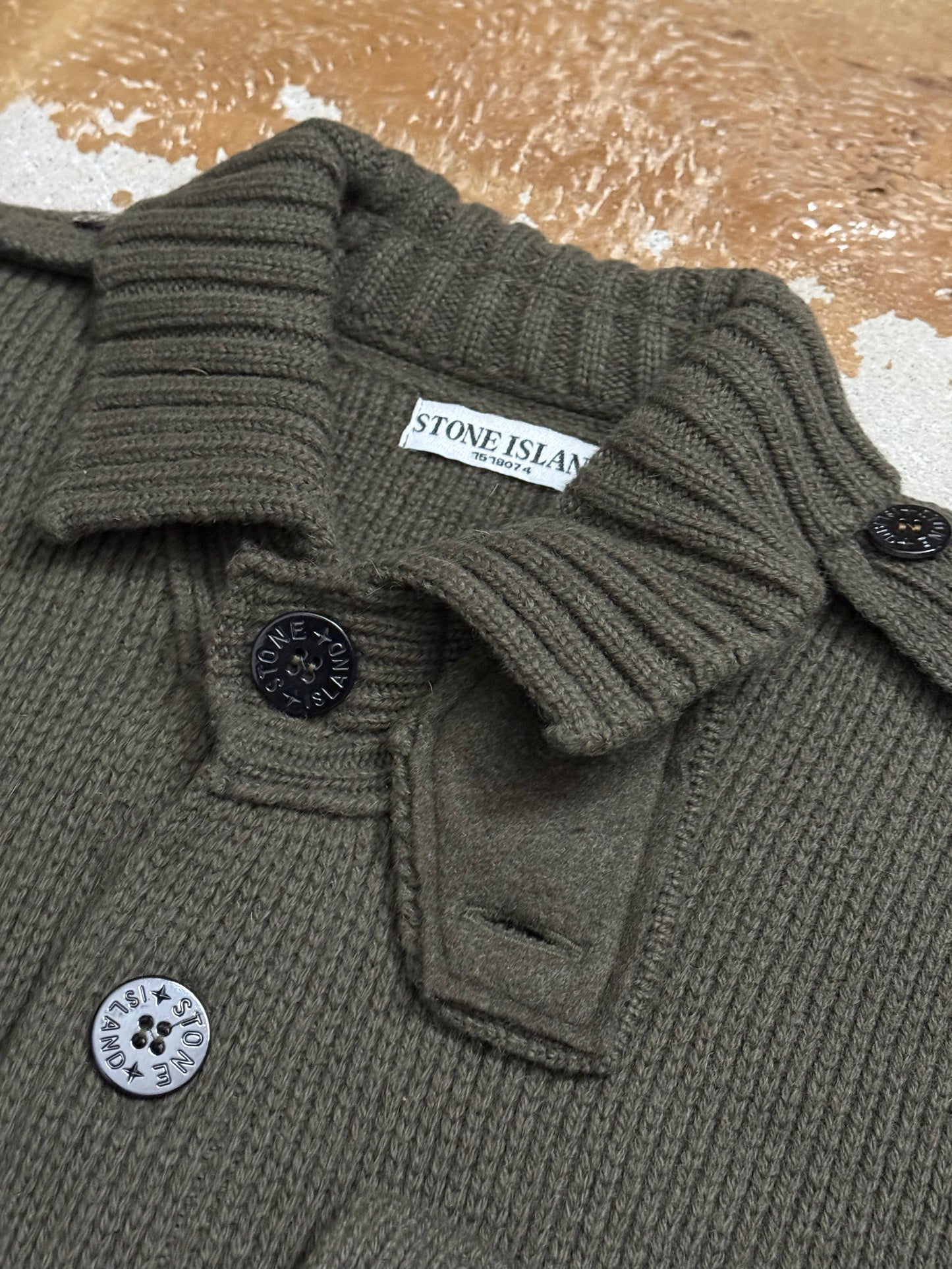 Stone Island 100% wool green jacket - L