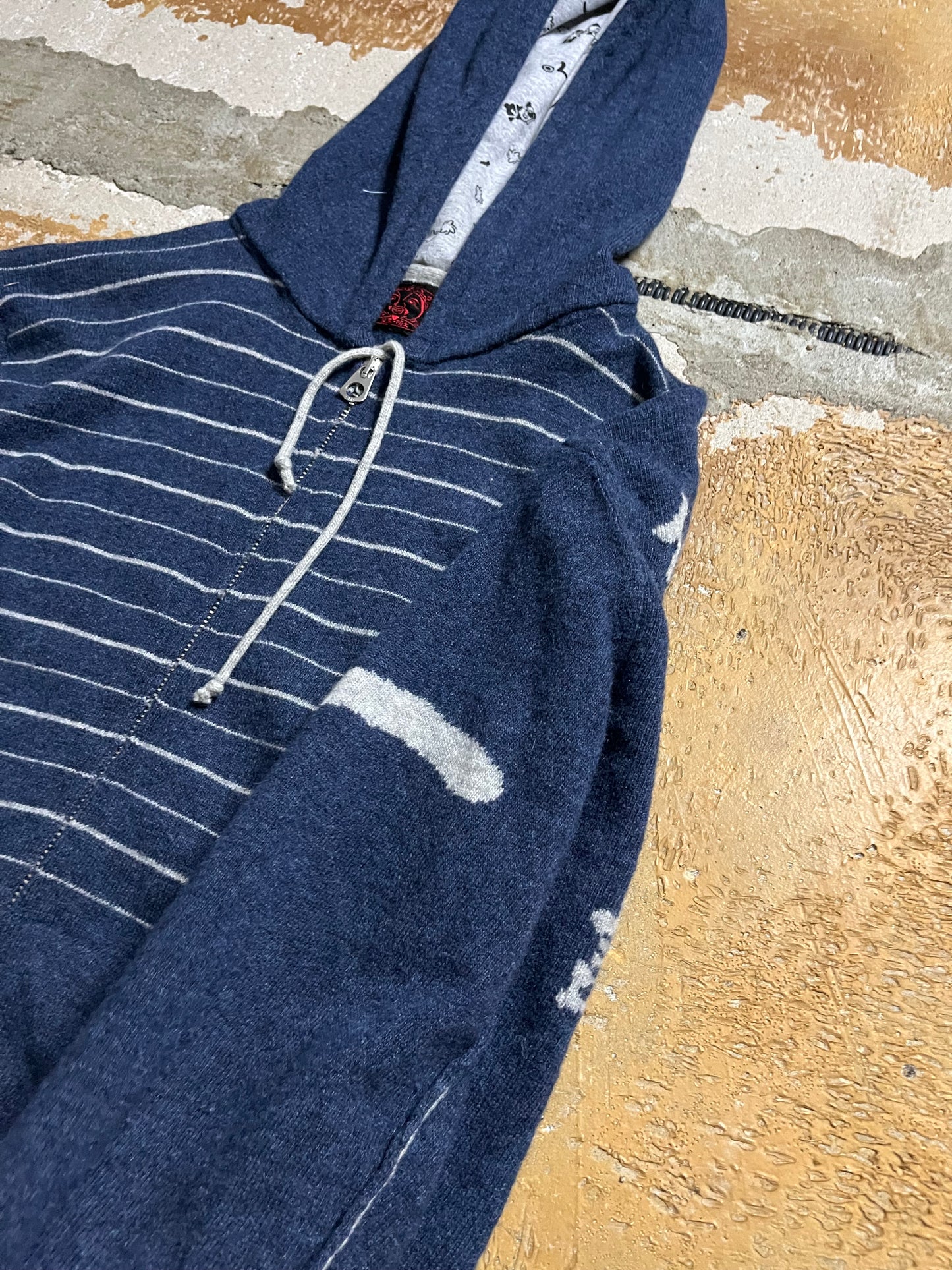 Evisu wool vintage hoodie zip-up - S