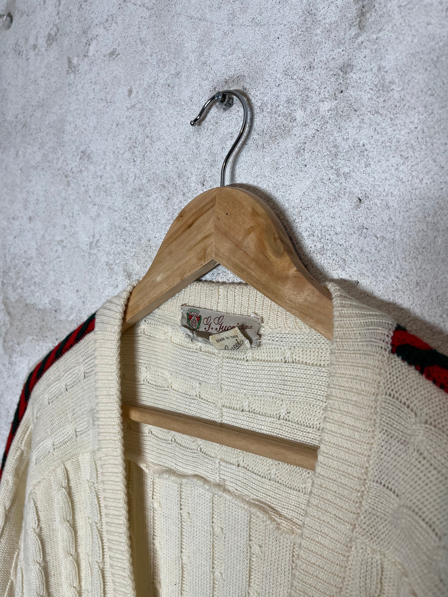 Gucci vintage retro cable knit cardigan sweater - XL/XXL