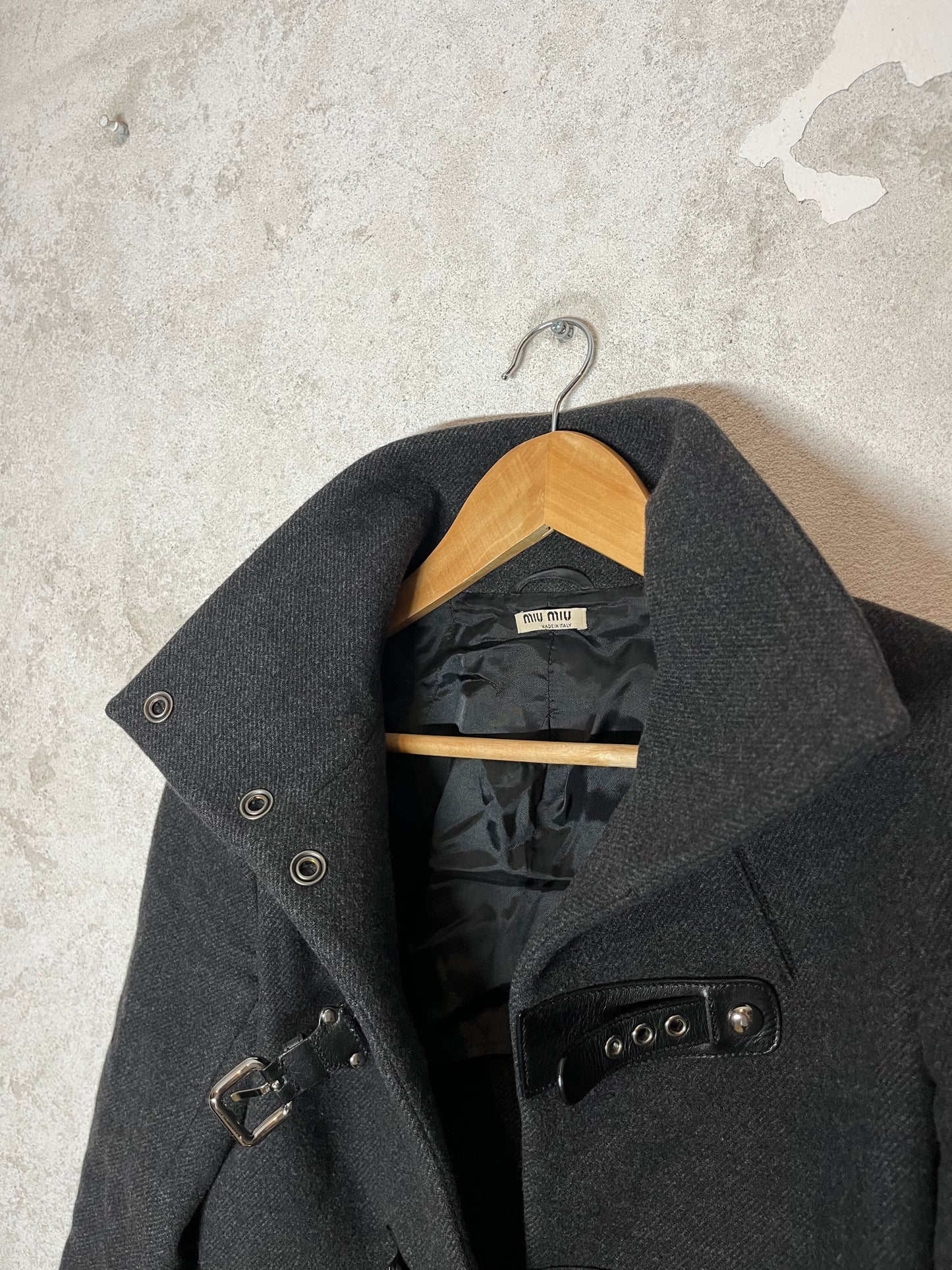 Miu Miu vintage Angora wool metal clasp jacket -