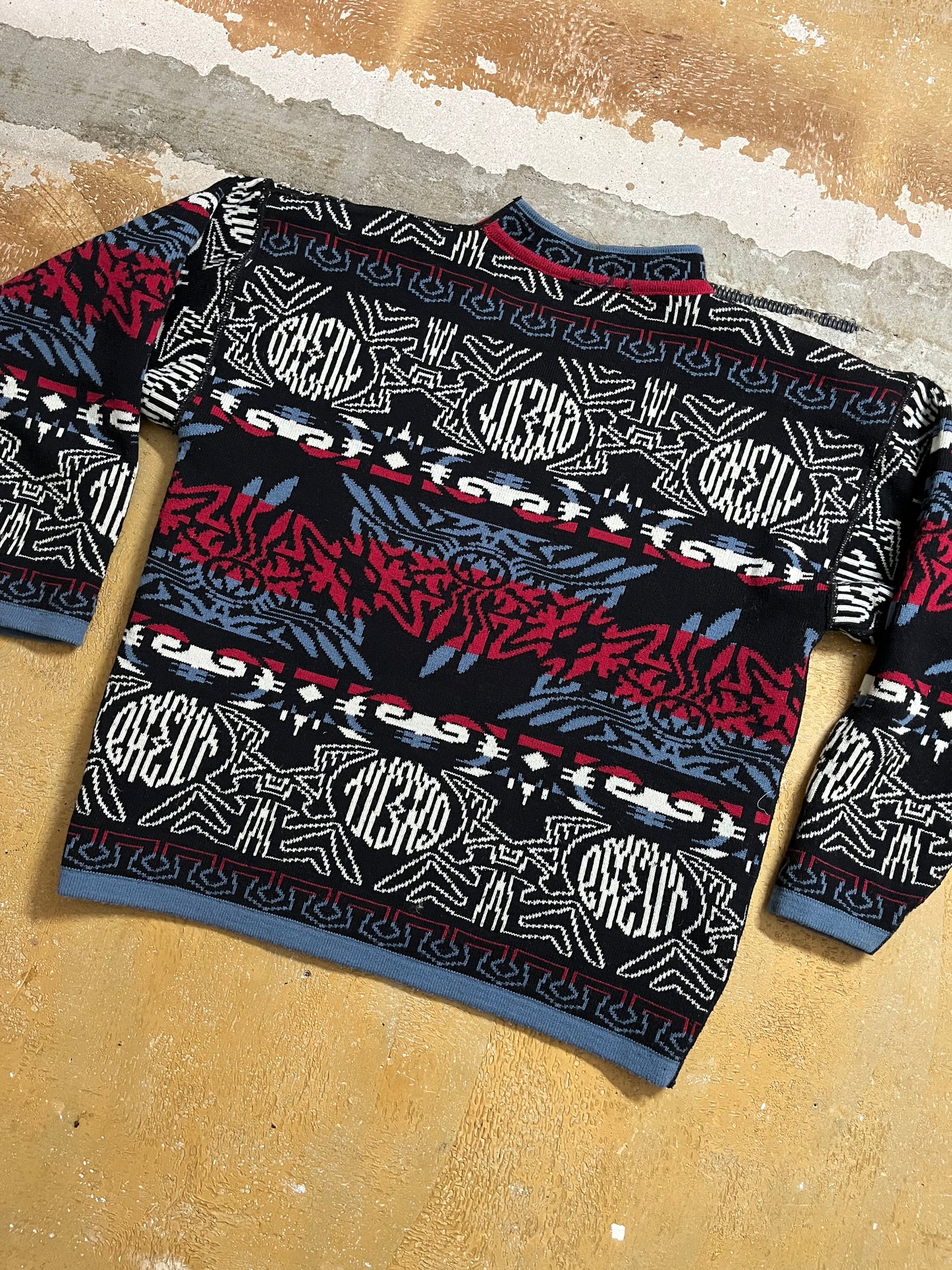 O’neill rare vintage reversible heavy knit sweater - L