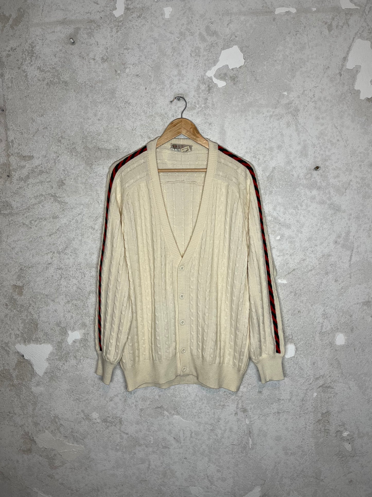 Gucci vintage retro cable knit cardigan sweater - XL/XXL