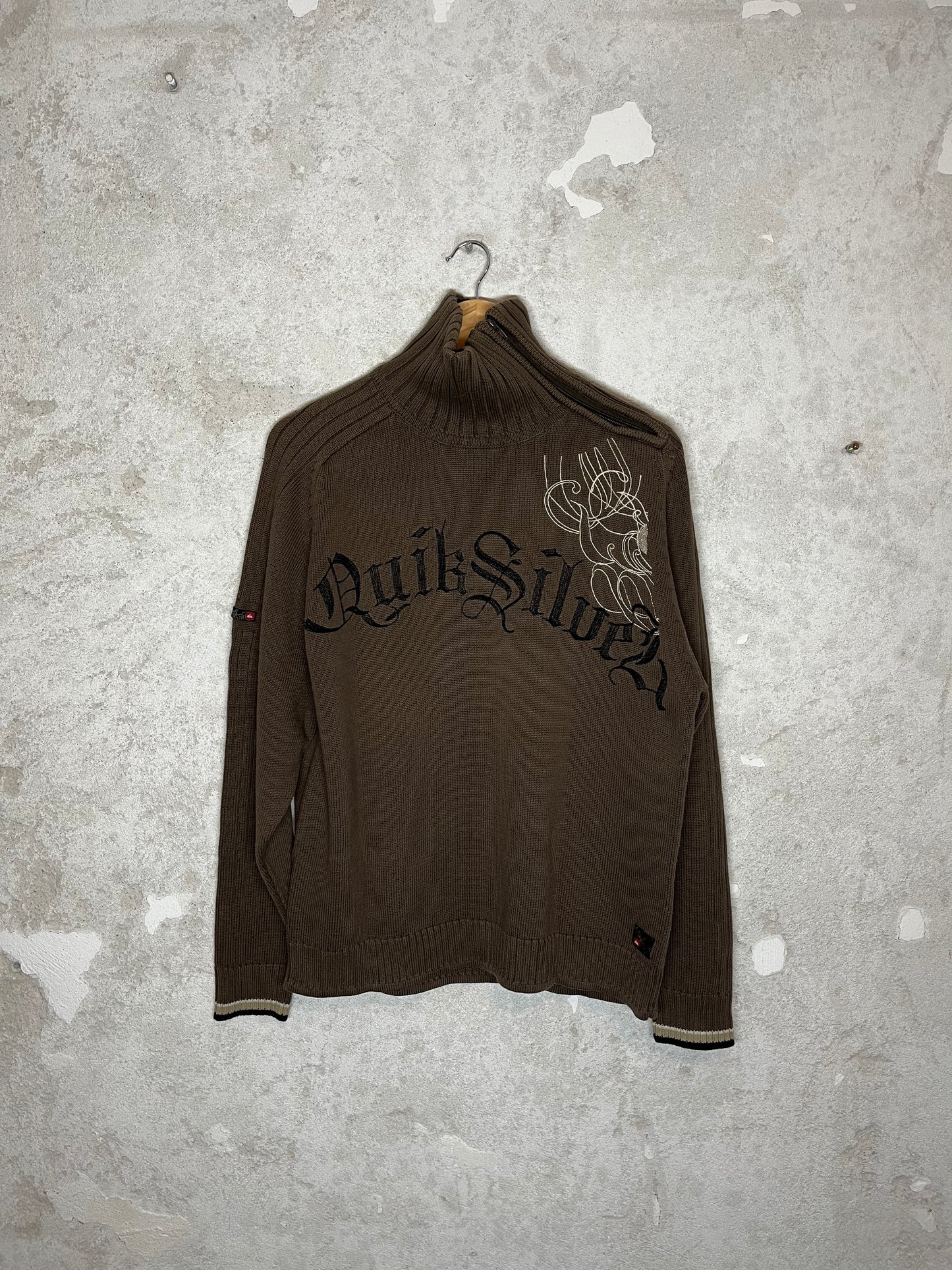 Quiksilver vintage side zip assymetrical 90s ski snowboard sweater