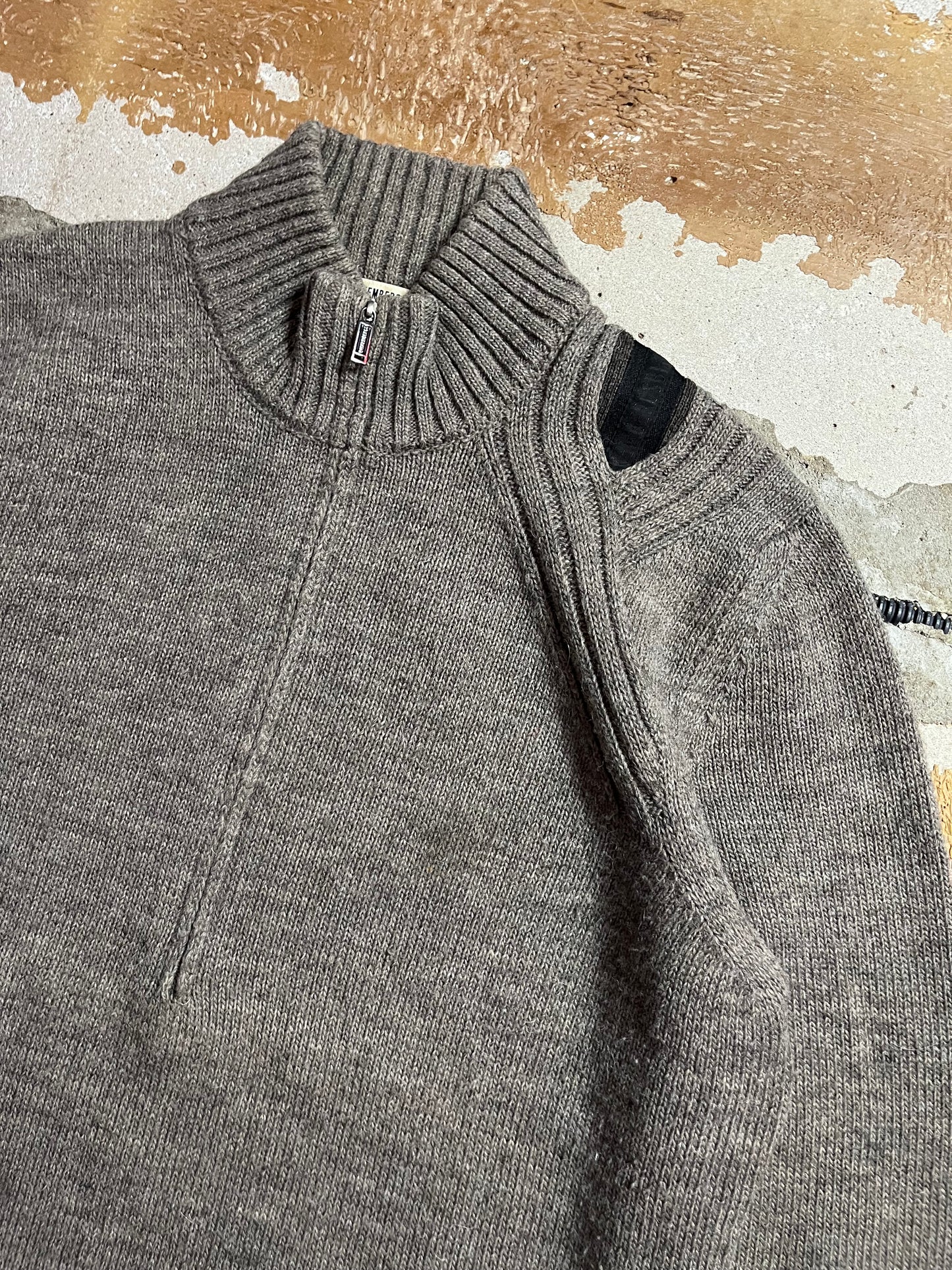 Dirk Bikkembergs vintage alpaca wool knit zip-up sweater - L