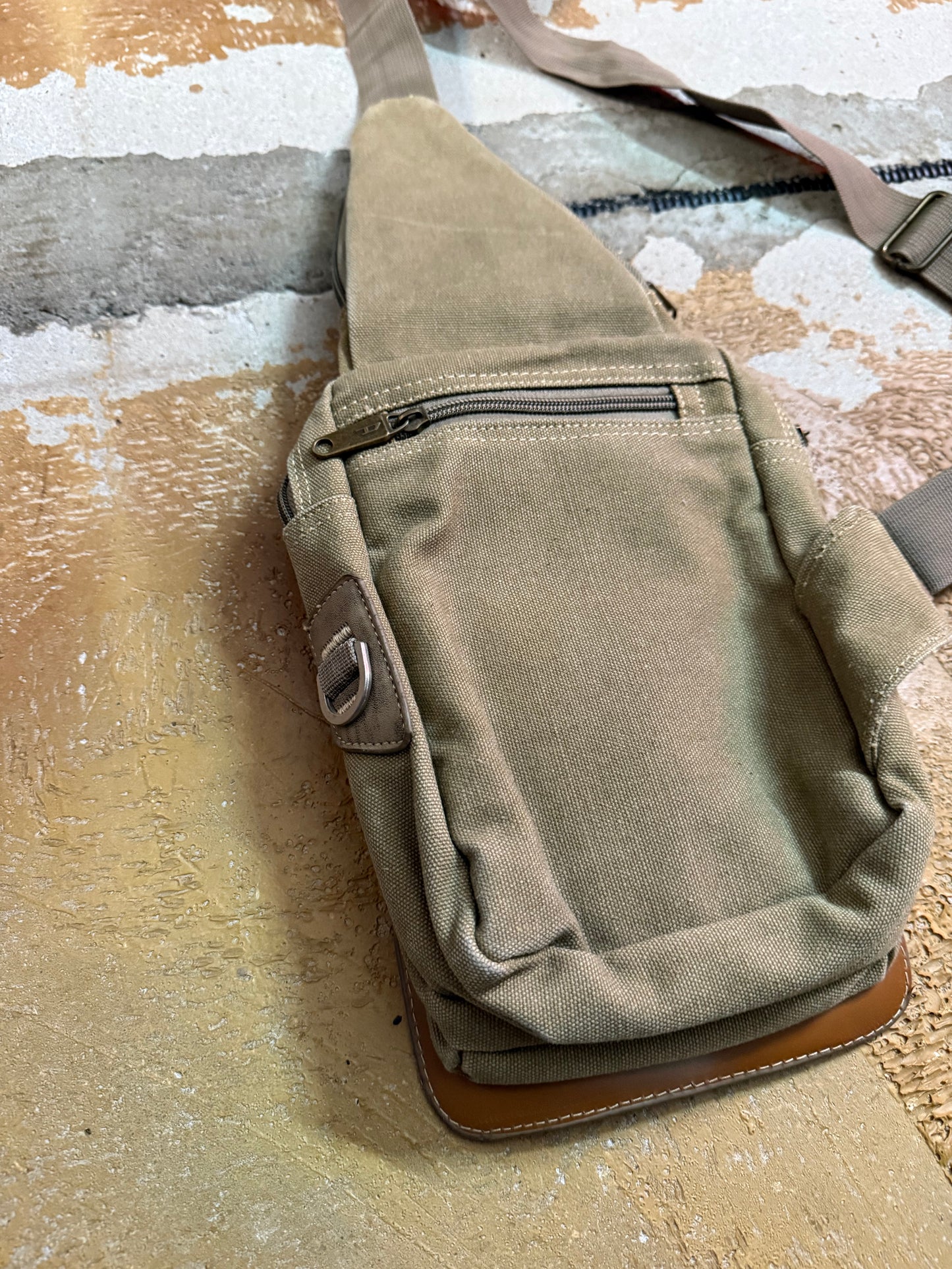 Diesel vintage khaki army bag