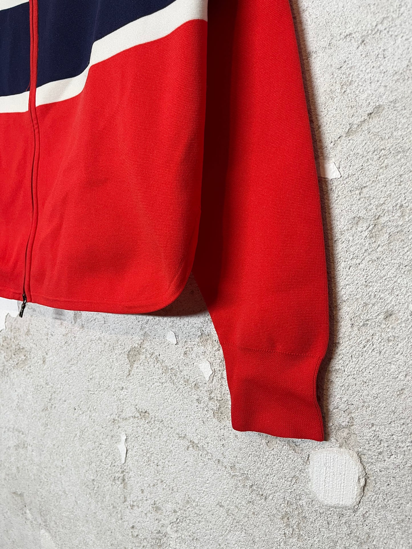 Jil Sander Navy knit zip-up sweater - XS