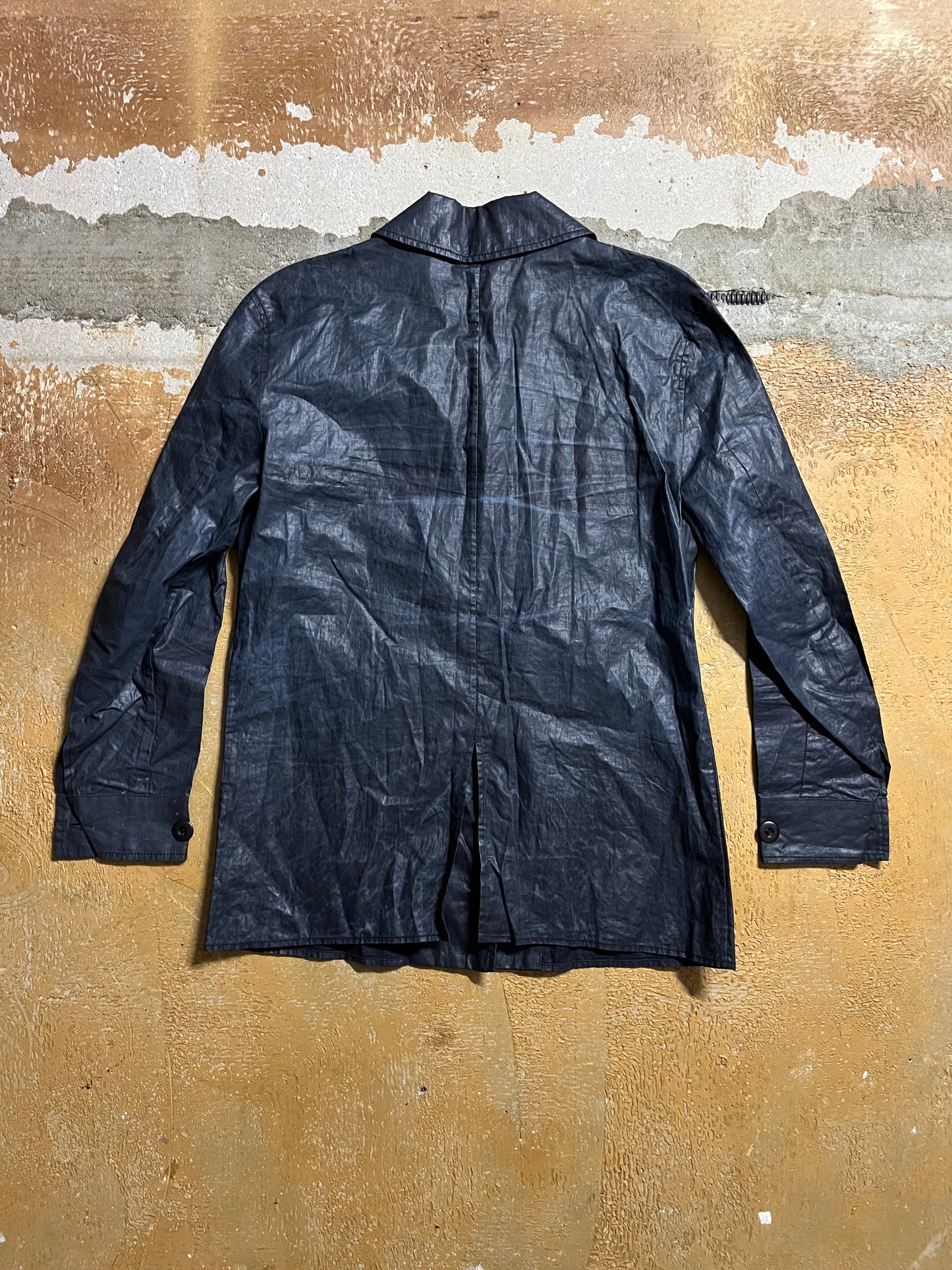Bottega Venete waxed cotton military overshirt - XS