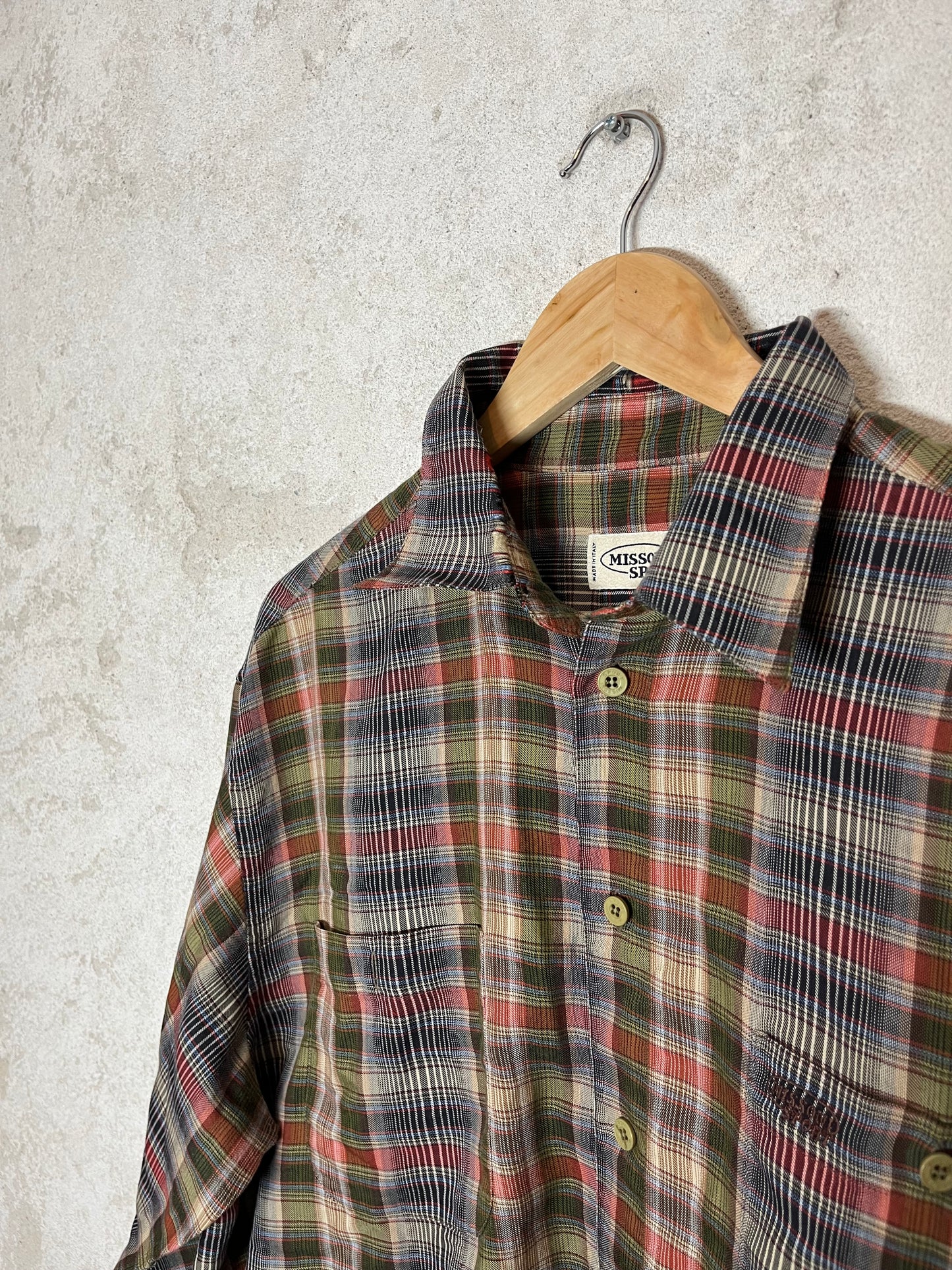Missoni vintage 90s 2000s checkered shirt