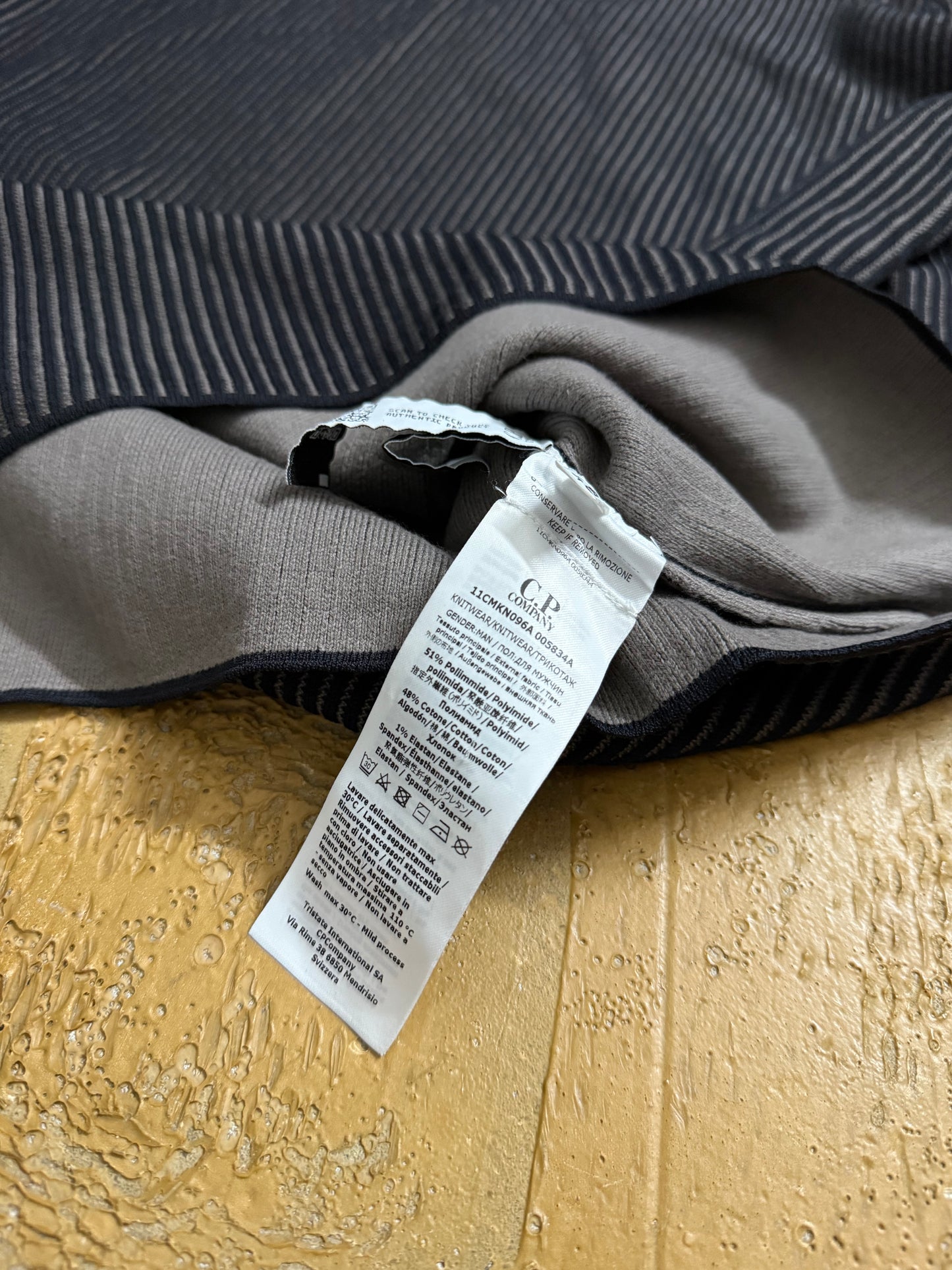 CP Company ribbed knit wool sweater - M