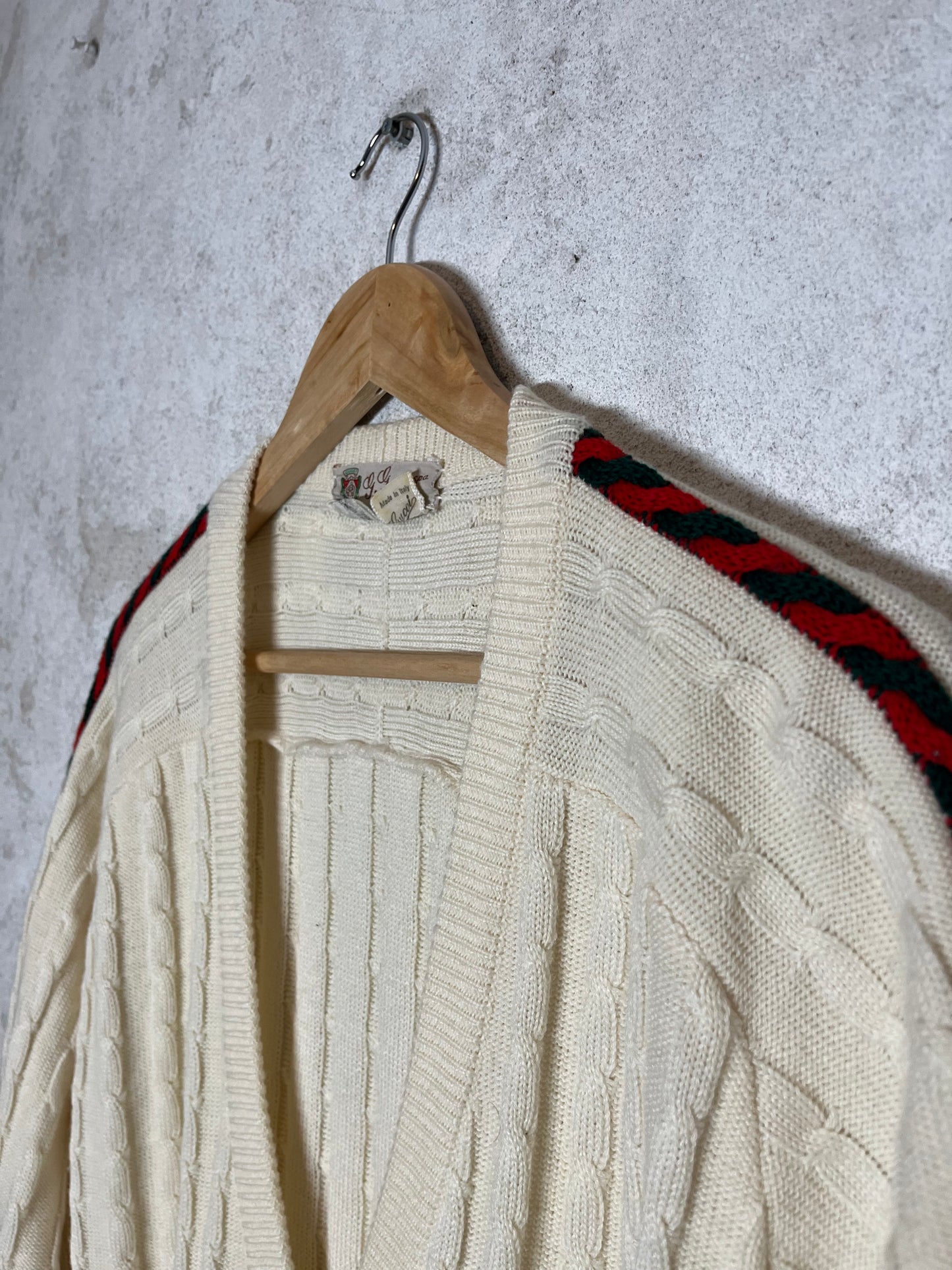 Gucci vintage retro cable knit cardigan sweater - XL/XXL
