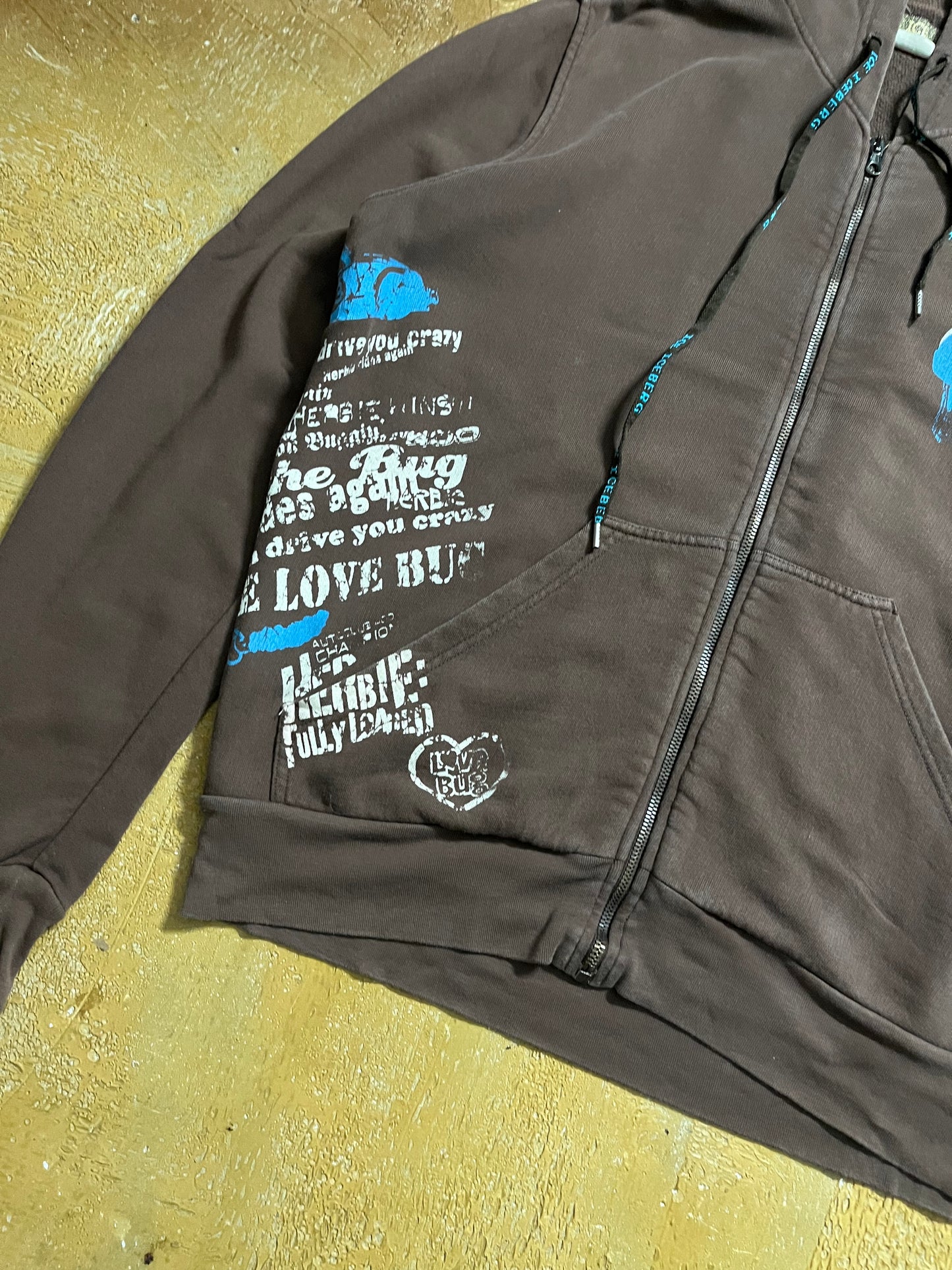 Iceberg Volkswagen hoodie brown zip-up - L