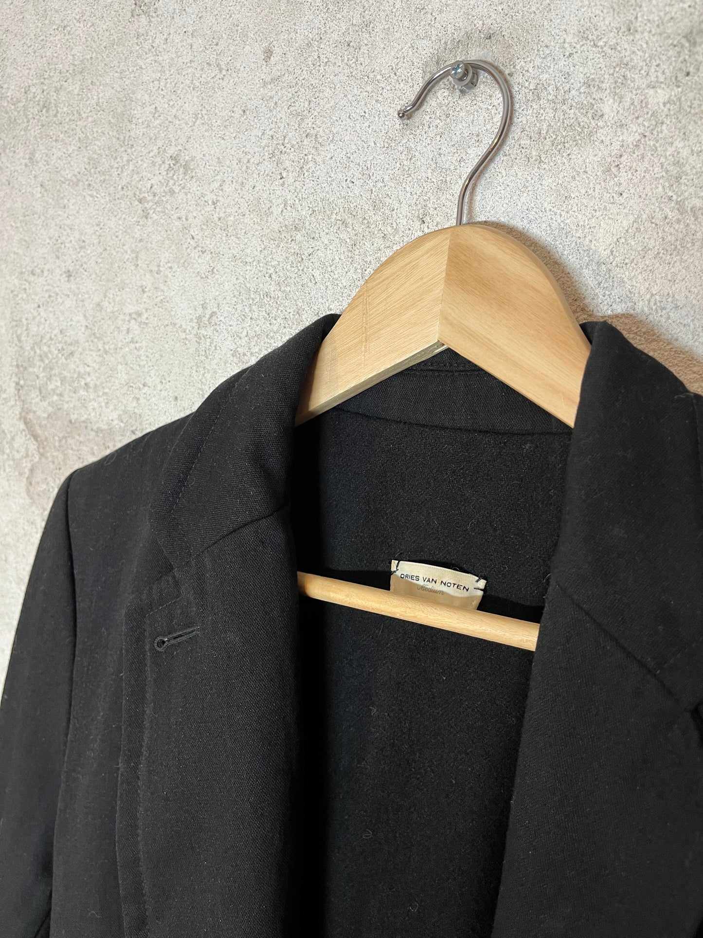 Dries van Noten wool blazer with fur detail - M