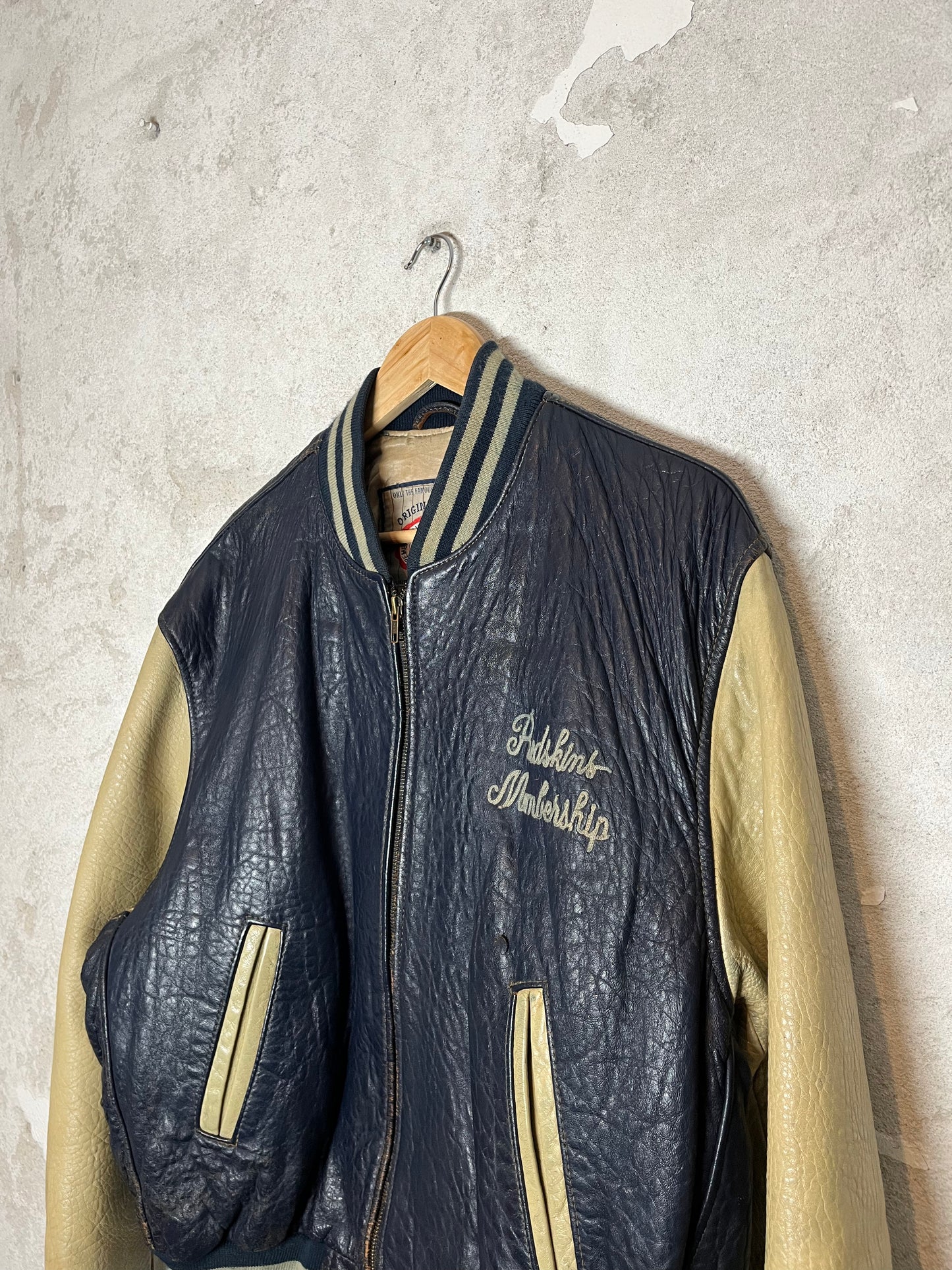 Redskins vintage leather motor jacket - L