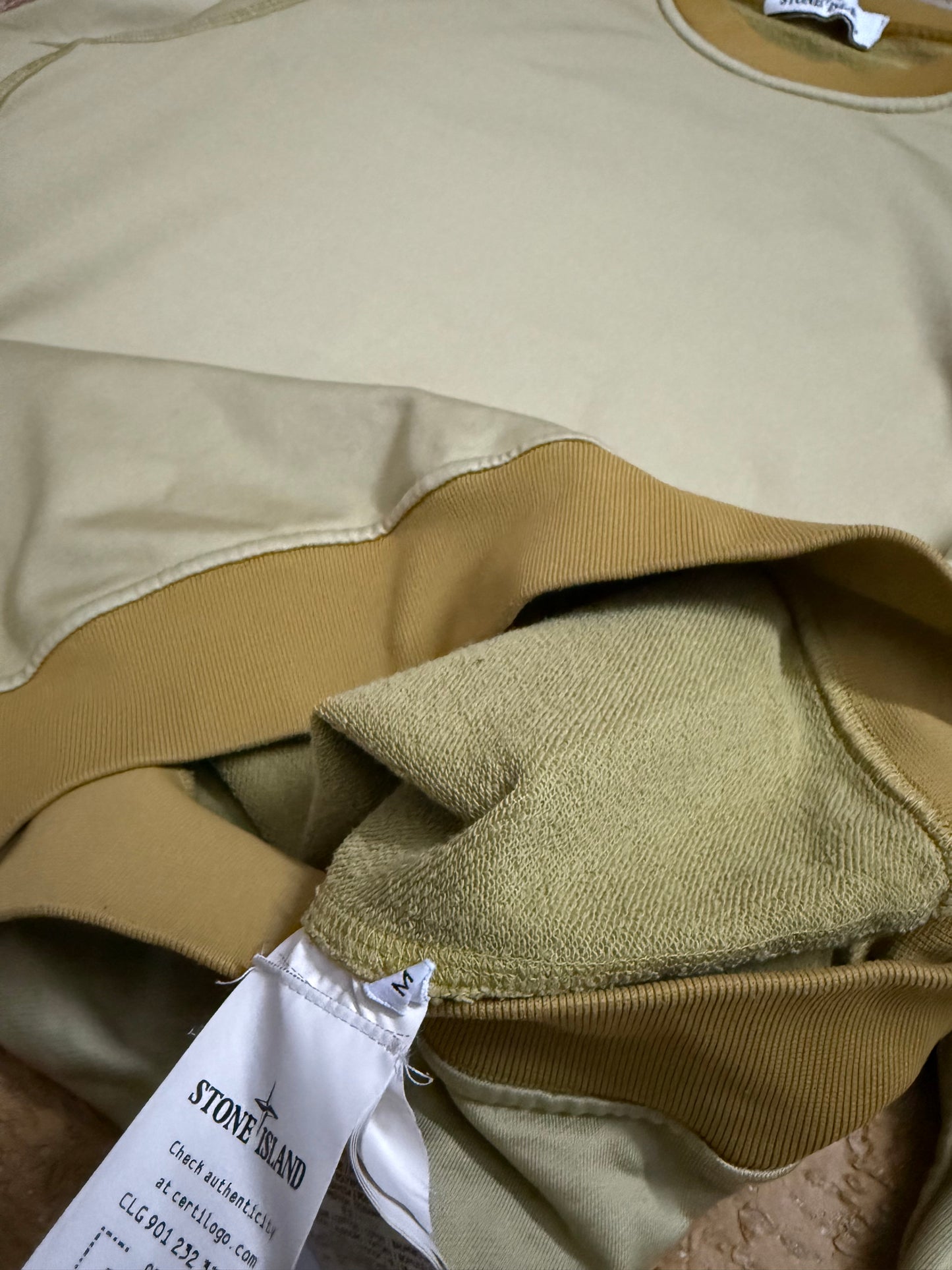 Stone Island yellow sweatshirt - M