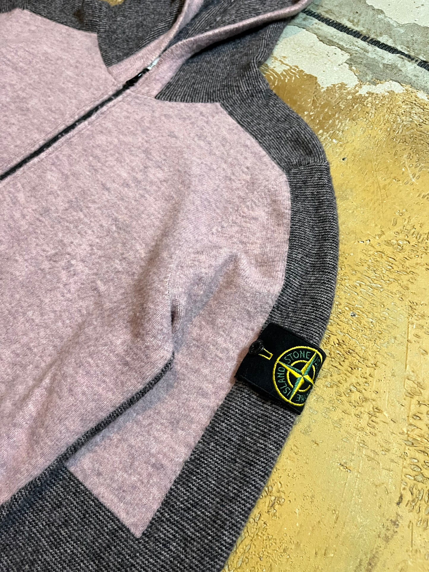 Stone Island knit zip-up sweater - L
