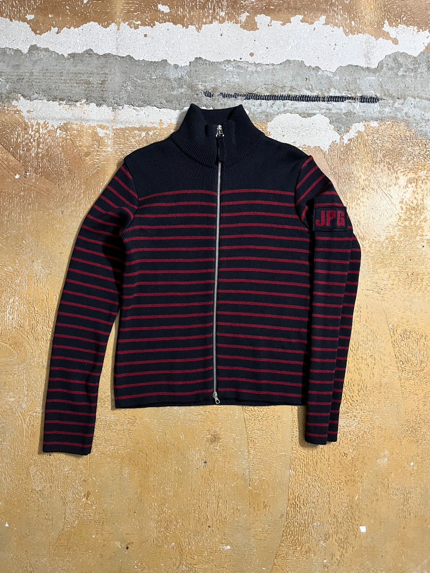 Jean Paul Gaultier knit zip-up sweater - XS