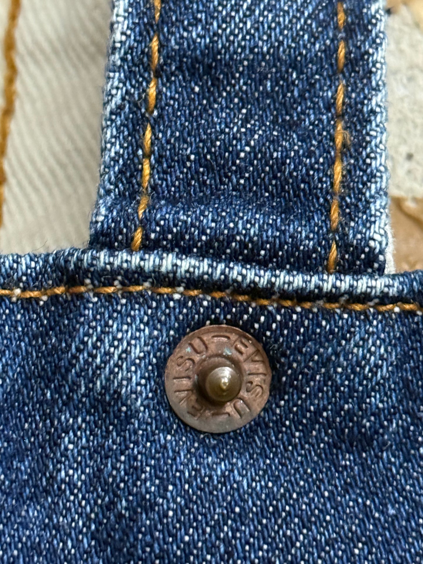 Evisu reversible denim tote bag
