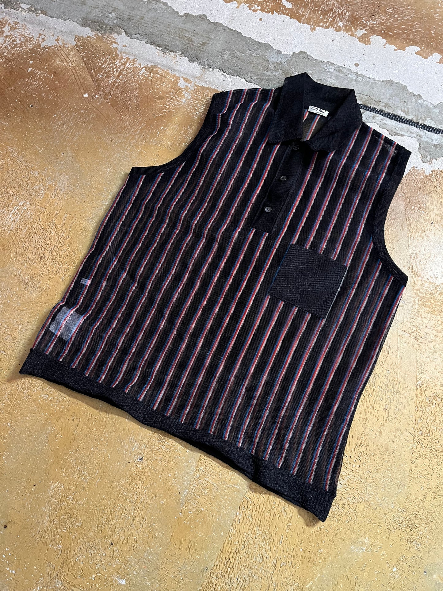Miu Miu see through gilet - M