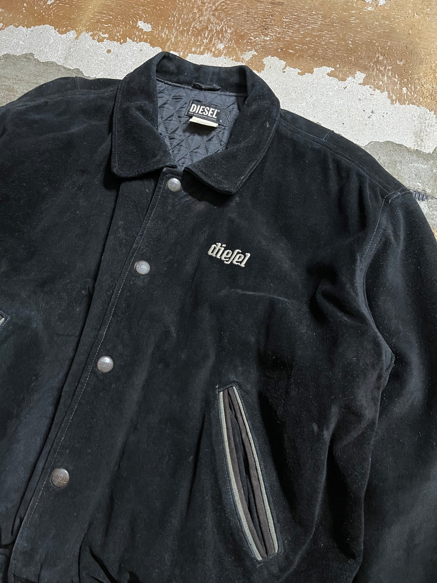 Diesel leather bomber jacket - S