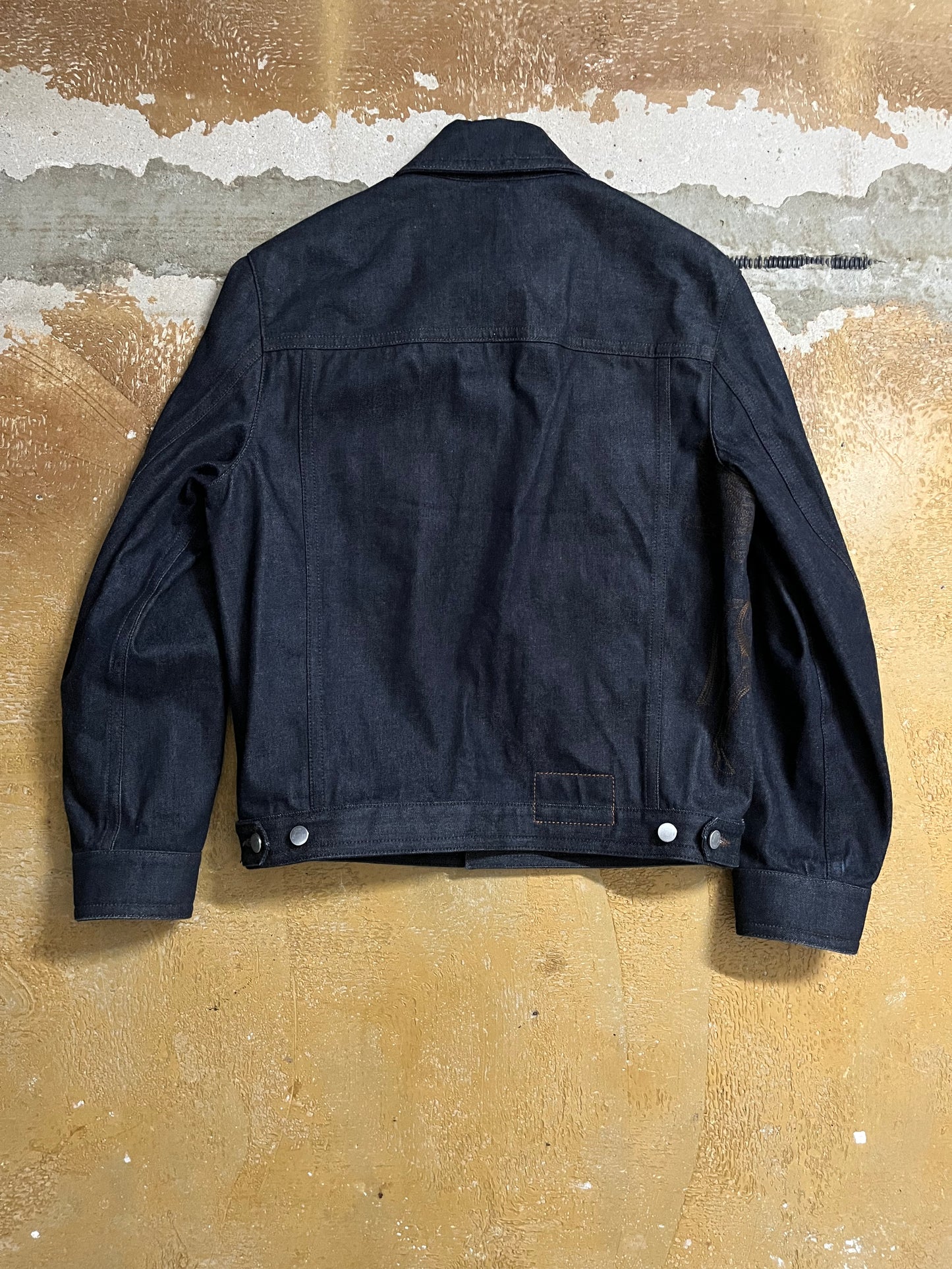 Hermes “Icones au Carre” embroidered denim jacket - S