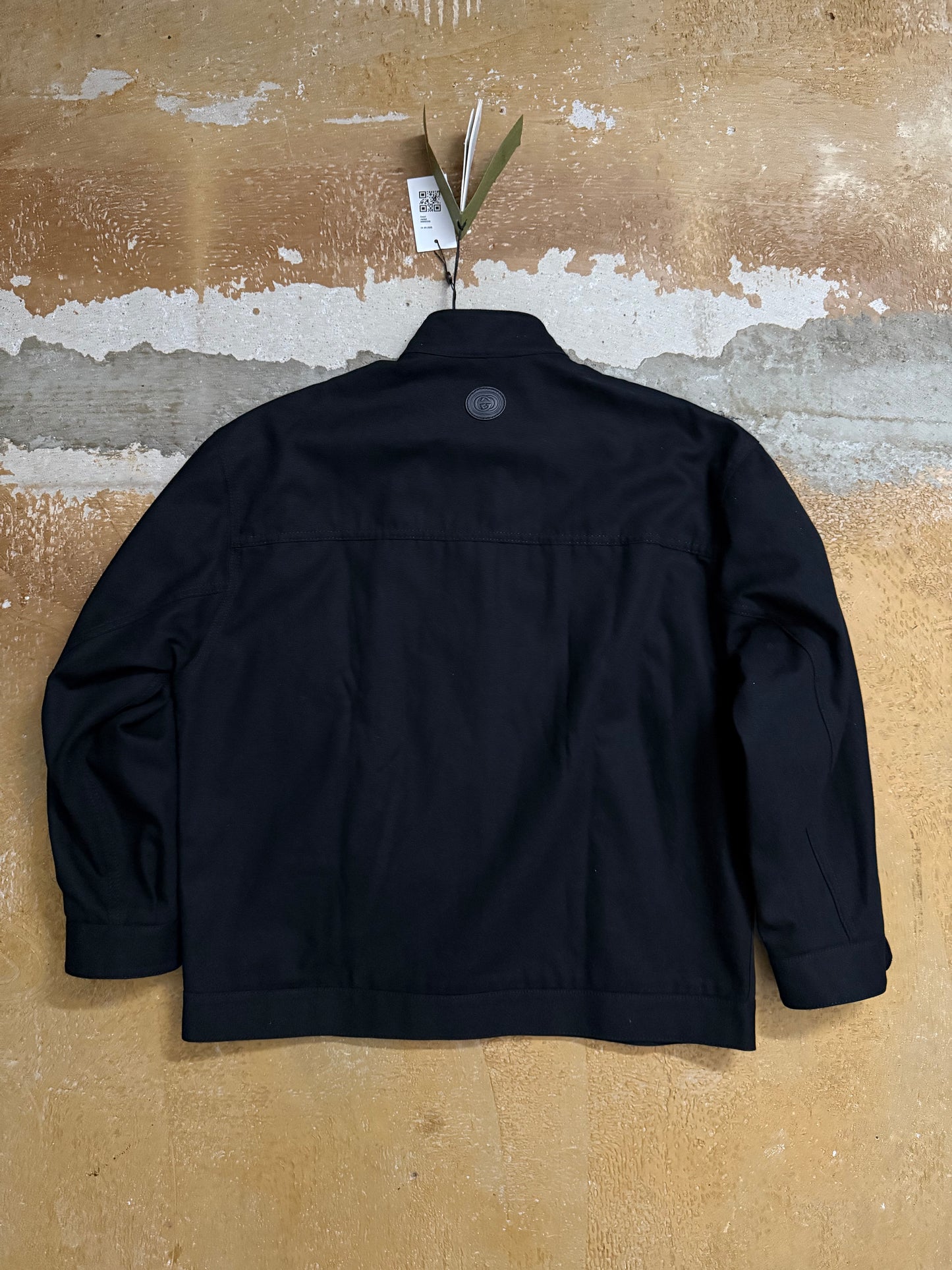 Gucci black asymmetrical zipper jacket - M