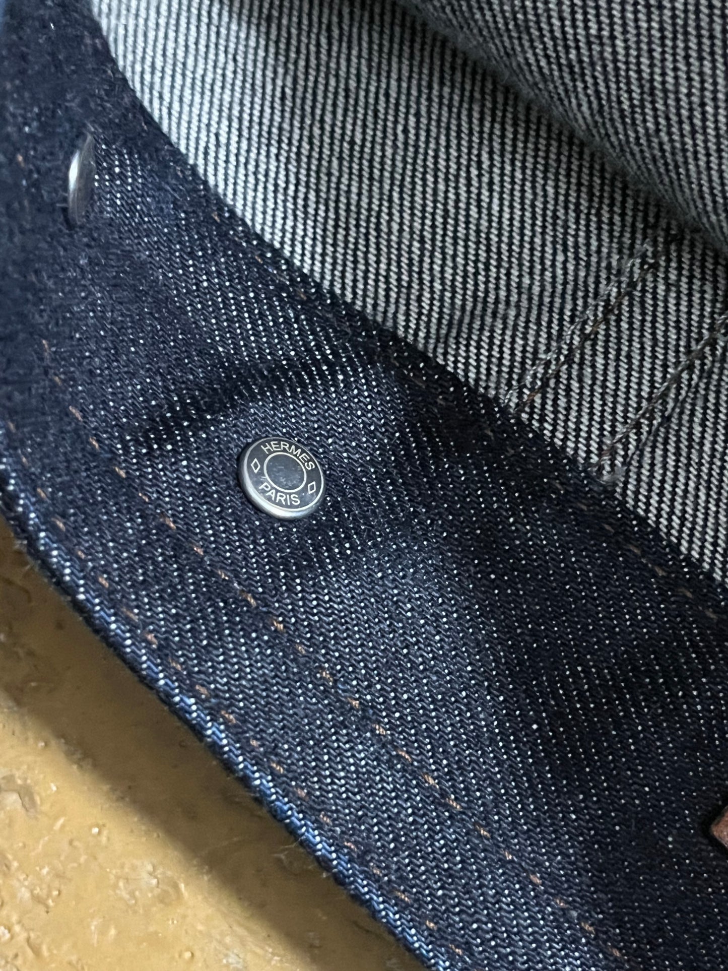 Hermes “Icones au Carre” embroidered denim jacket - S
