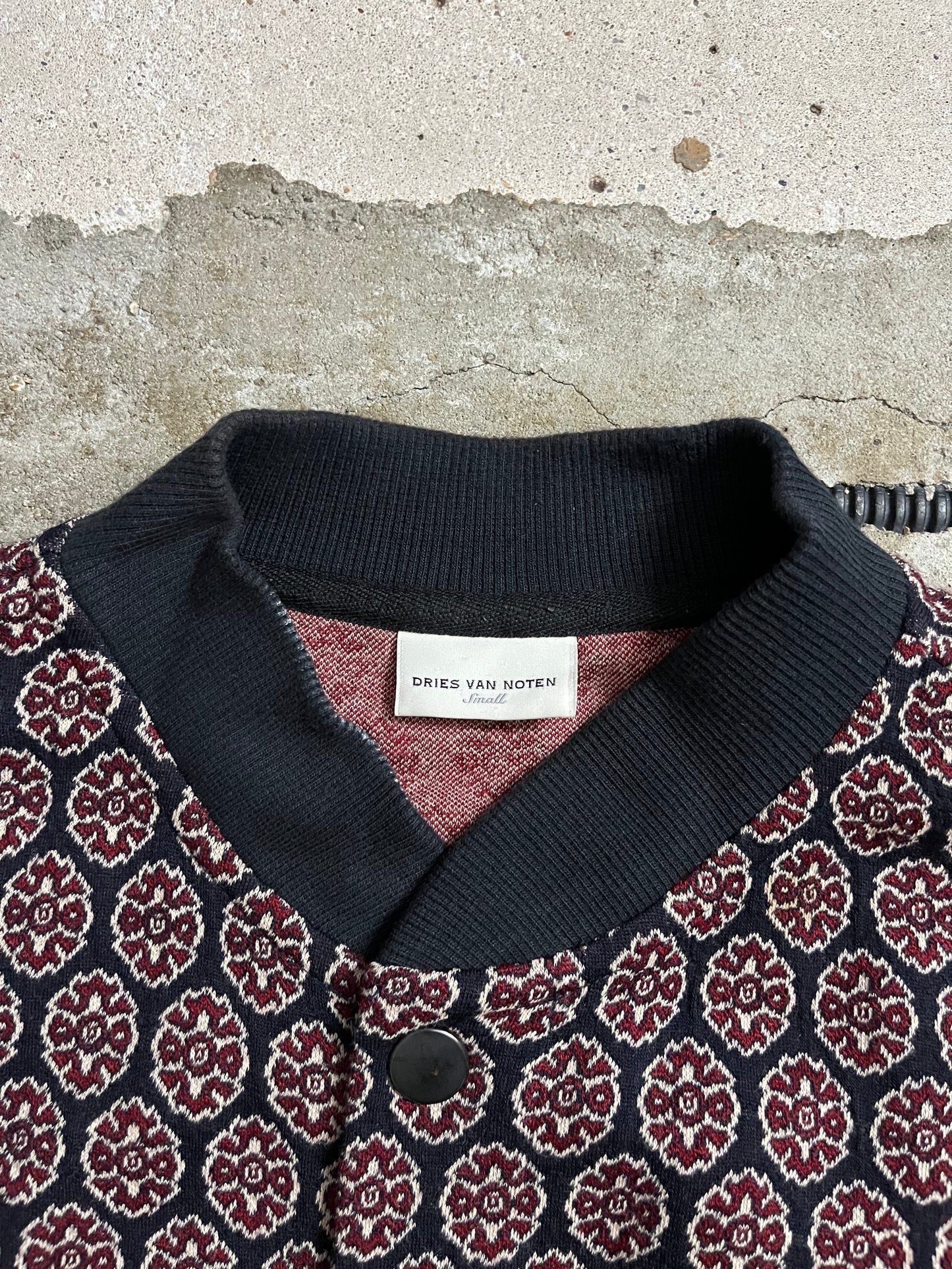 Dries van Noten 15AW monogram knit sweater - S