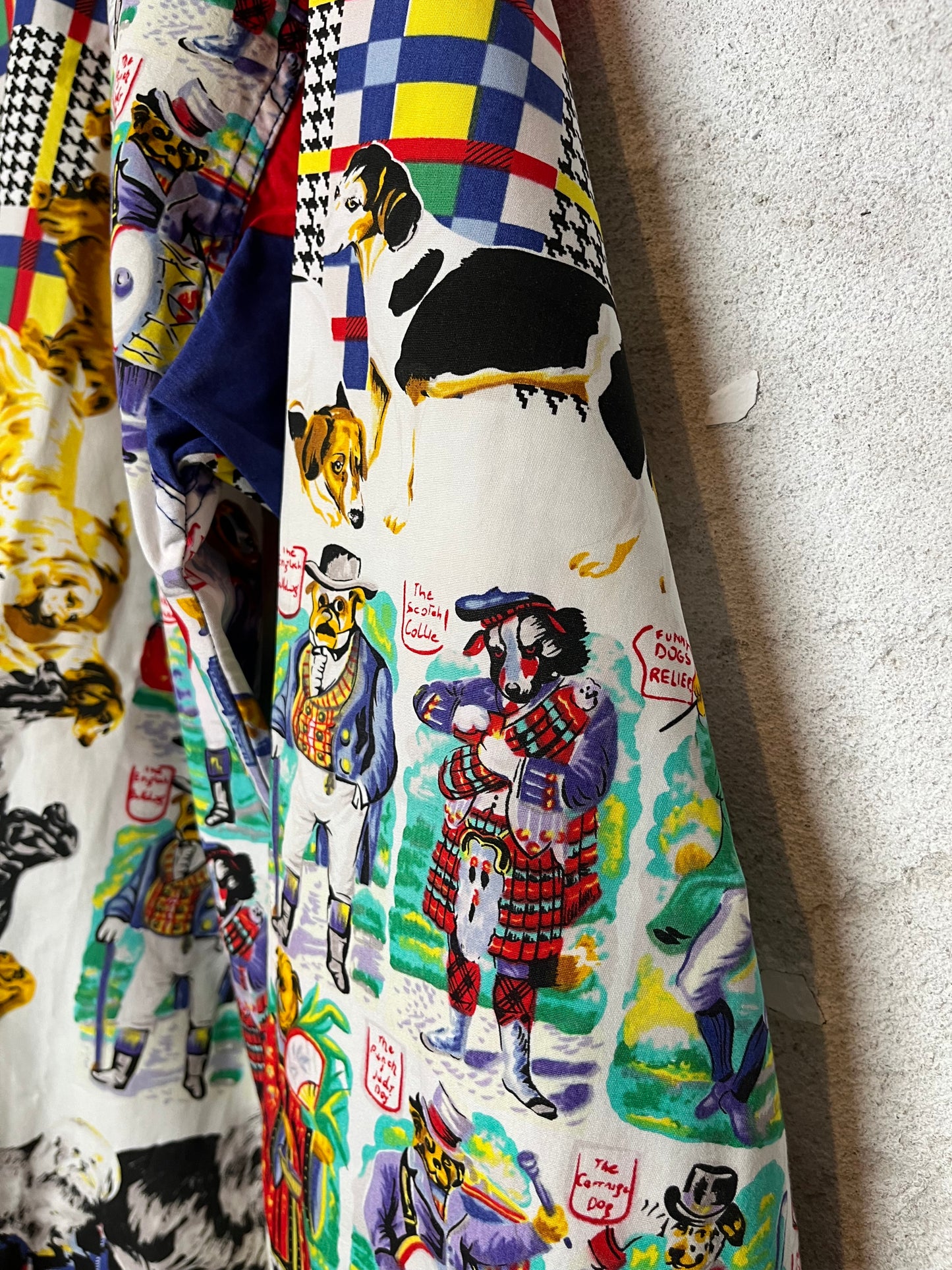 Versace vintage 1996 multicolor rare dog shirt - L