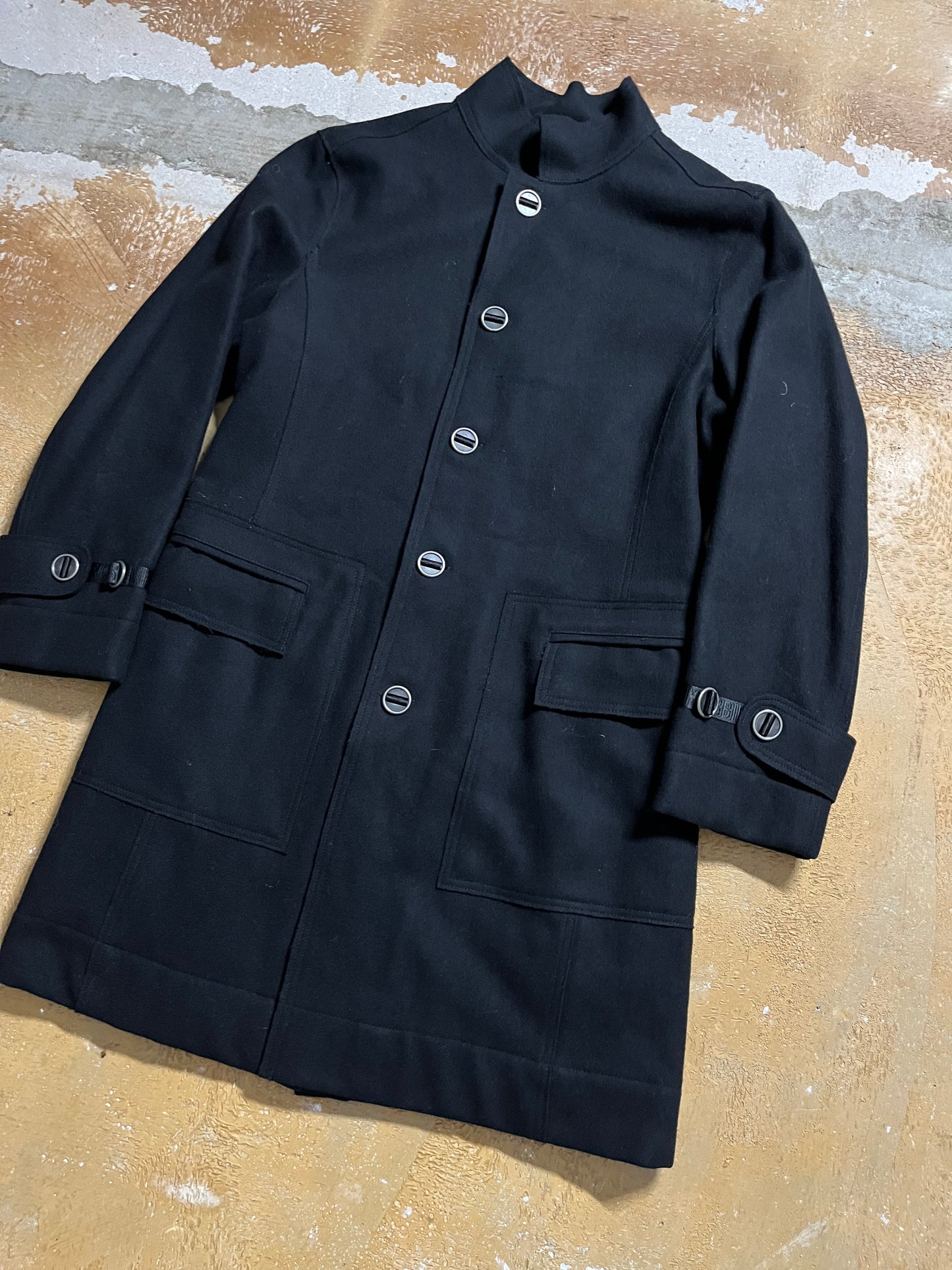Dirk Bikkembergs wool puffer long coat - XL