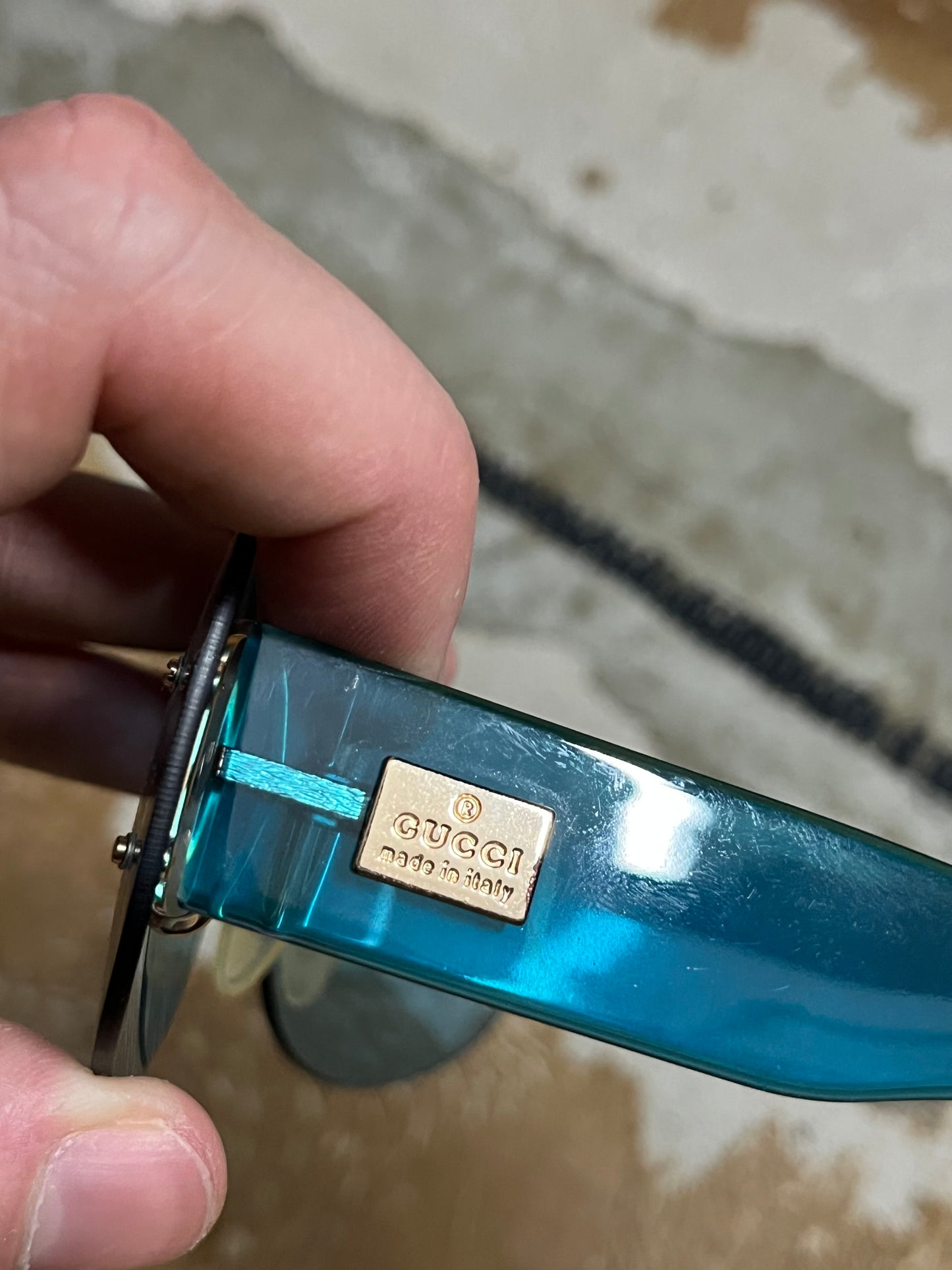 Gucci vintage blue sunglasses