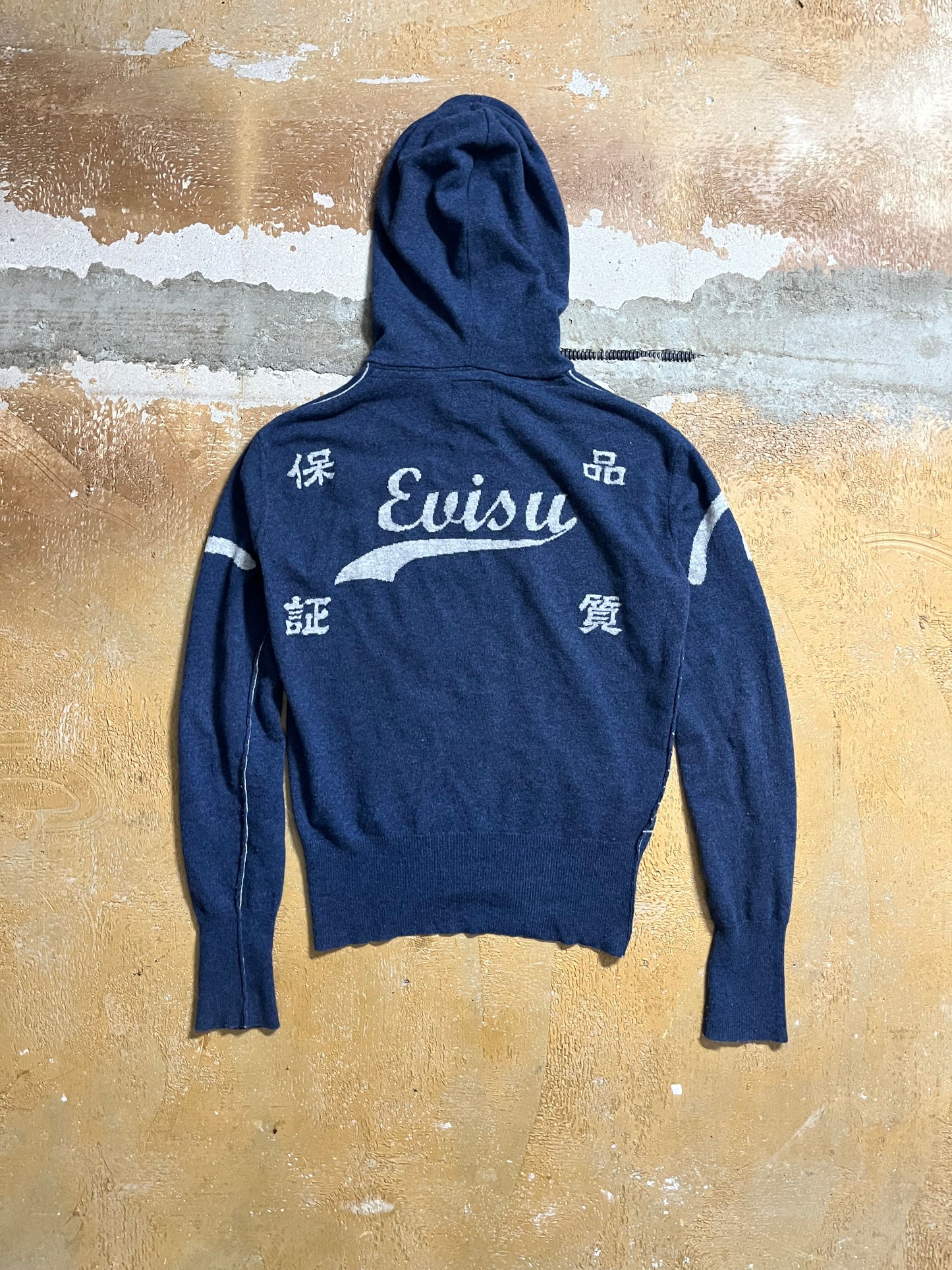 Evisu wool vintage hoodie zip-up - S